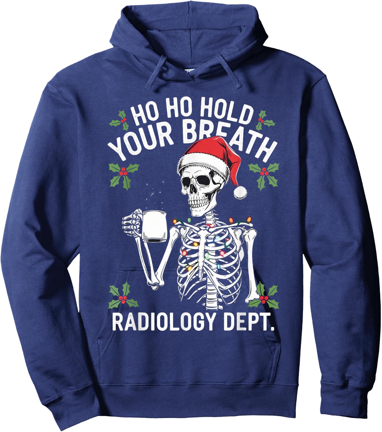 Christmas Radiology Tech Skeleton Xray Tech CT MRI Women Hoodie - Hoodie | Navy