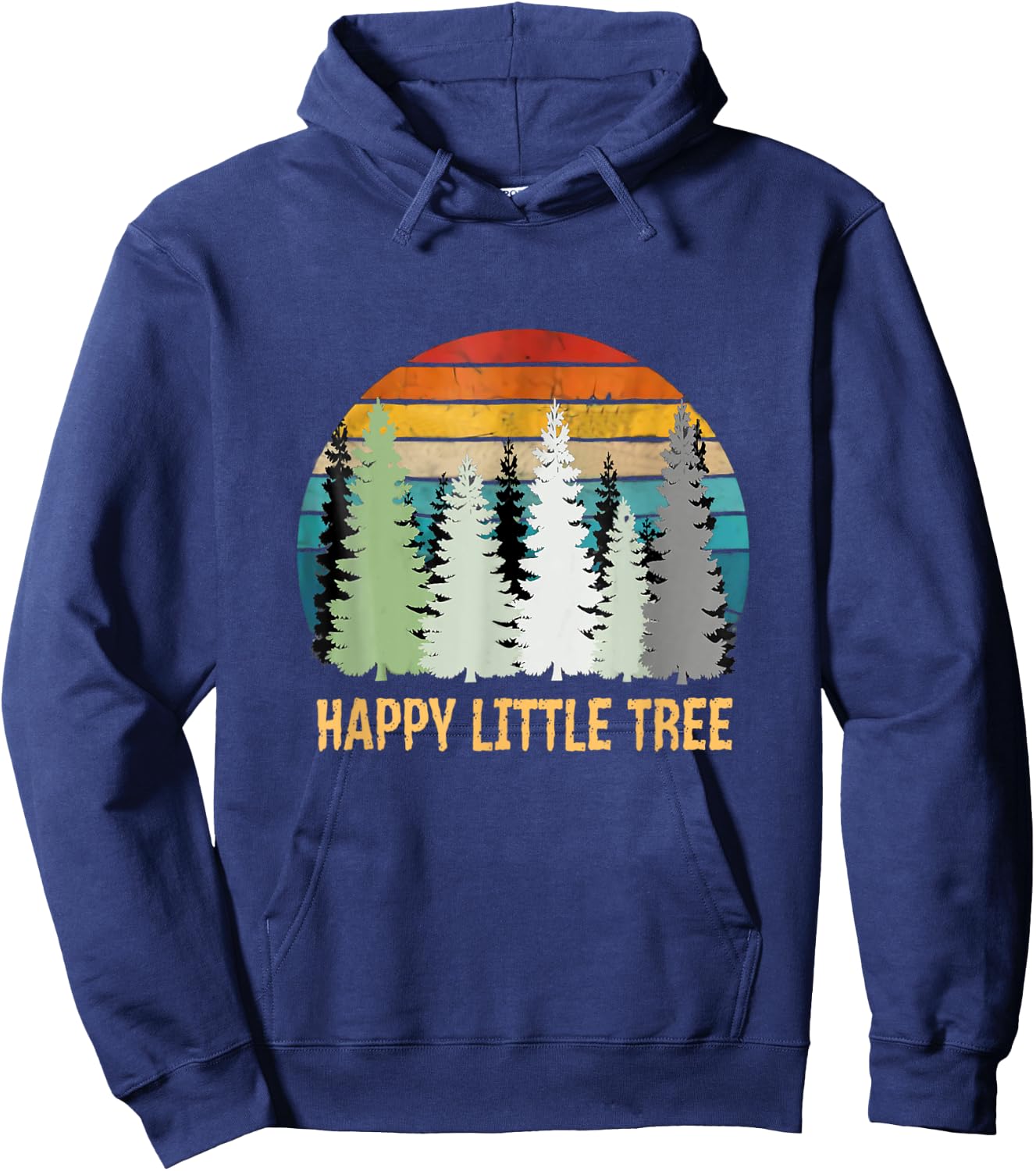 Happy Little Tree - Best 80s Retro Outfit Gifts Hoodie - Hoodie | Navy