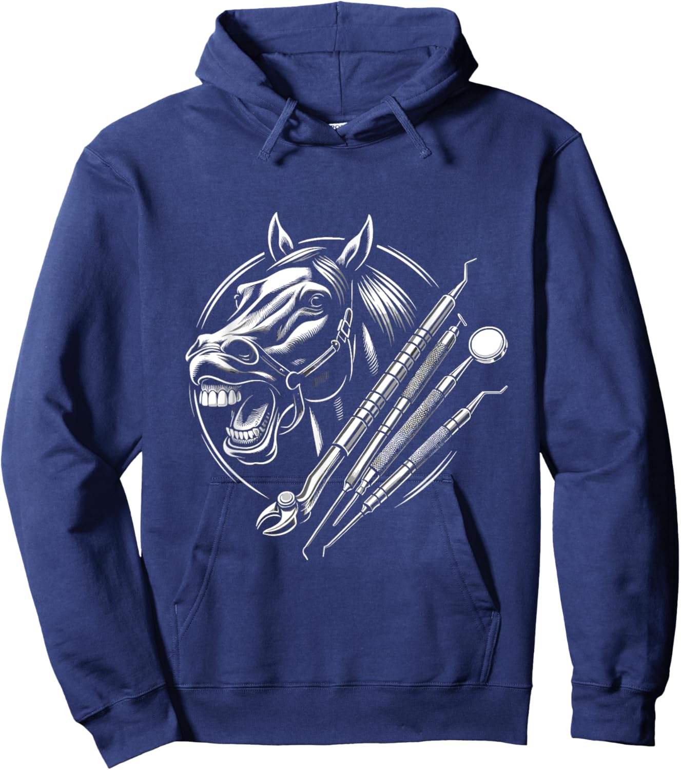 Equine Dentistry Horse Lover Designs Hoodie - Hoodie | Navy