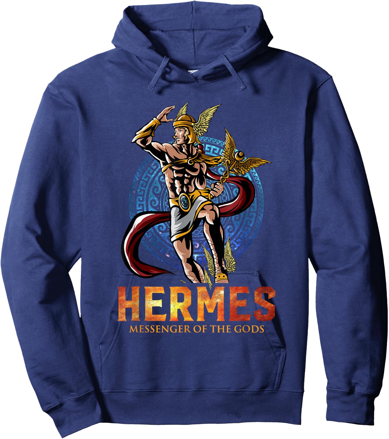 Hermes Ancient Greek Mythology Religion Gods and Monsters Hoodie - Hoodie | Navy