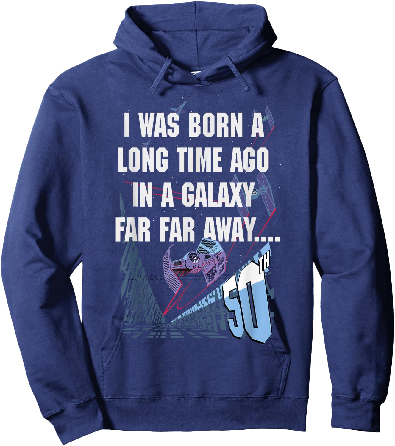 Star Wars I Was Born A Long Time Ago 50th Birthday Disney+ Hoodie - Hoodie | Navy