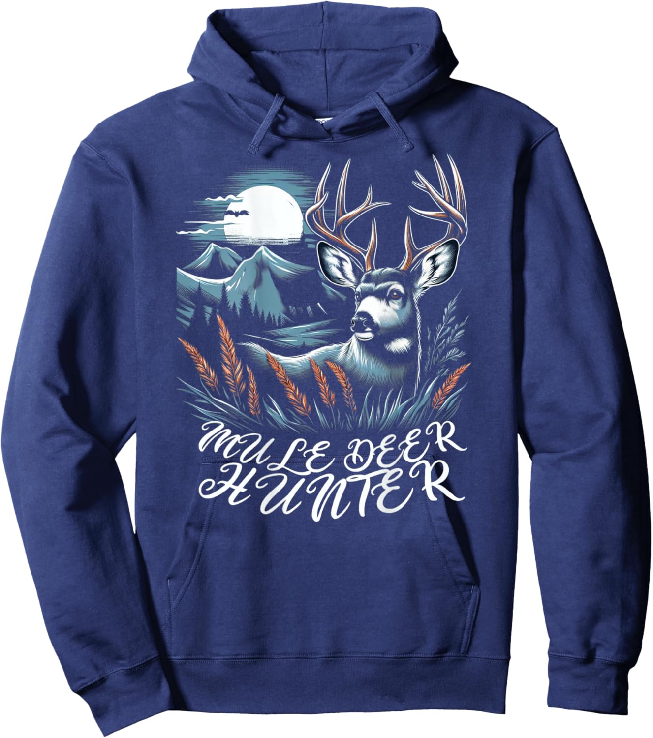 Muledeer Hunter Hunting Novelty Men Women Mule Deer Hunting Hoodie - Hoodie | Navy
