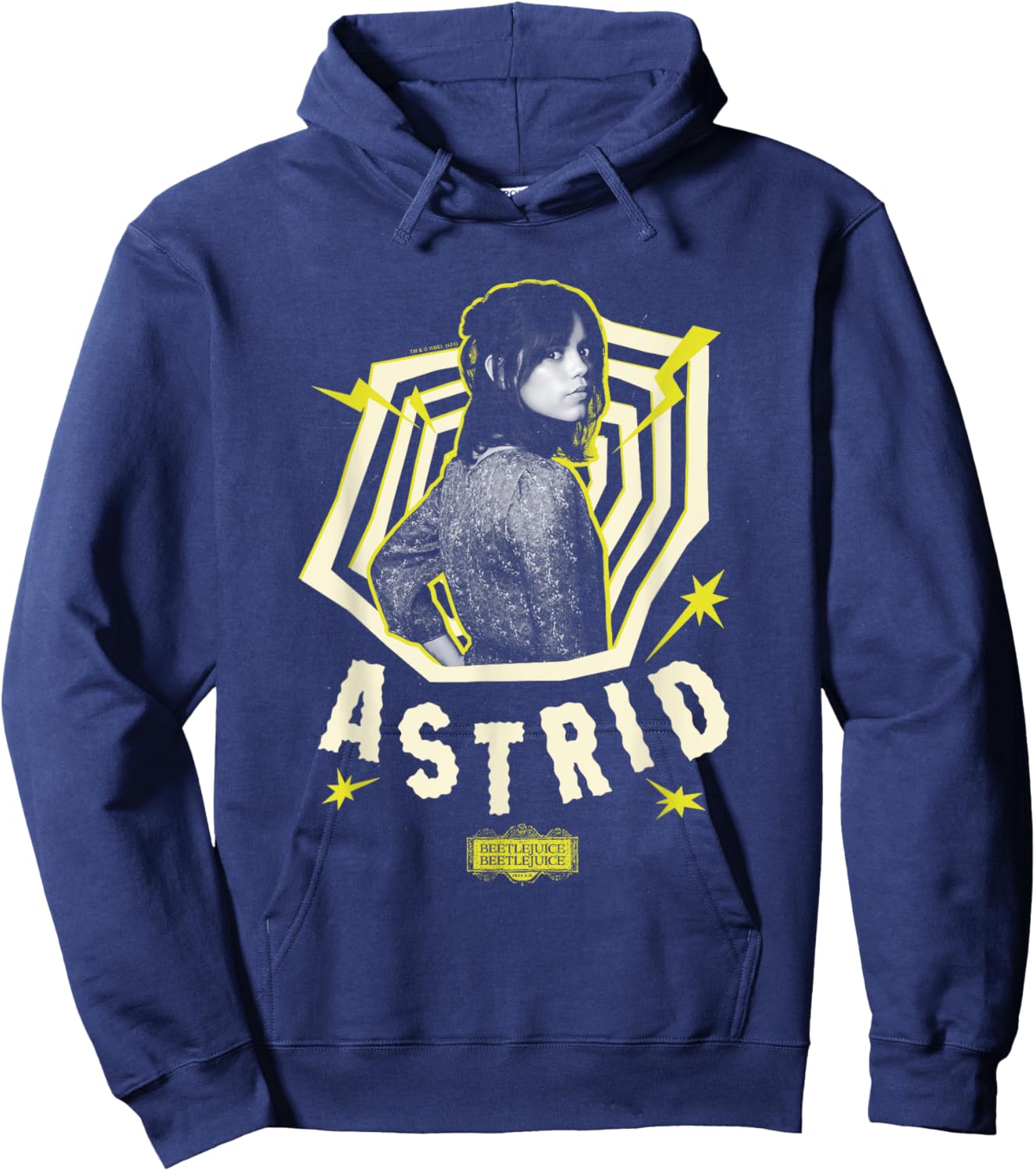 Beetlejuice Astrid Deetz Yellow Spiral Beetlejuice 2 Hoodie - Hoodie | Navy