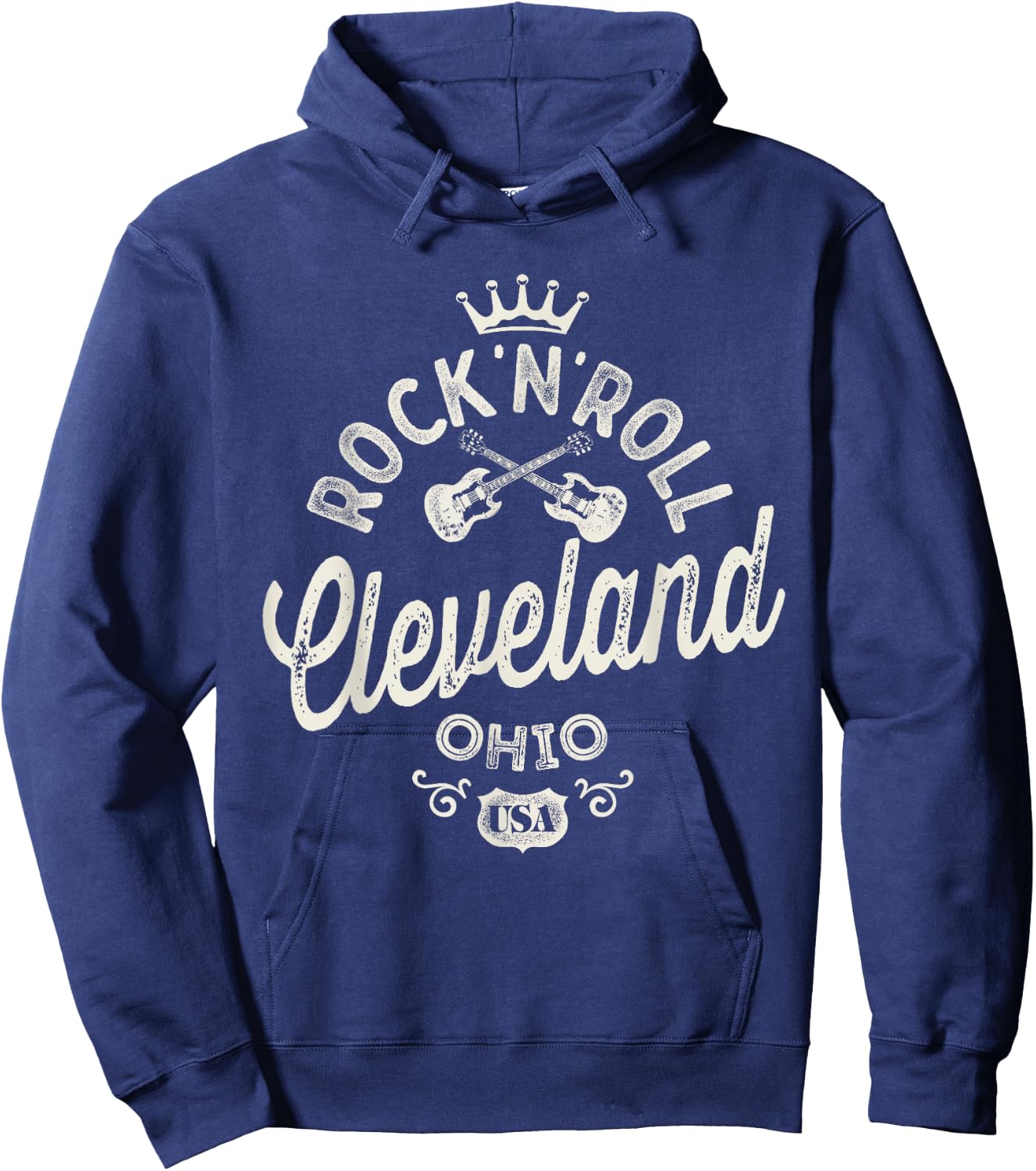 Cleveland Rock'n'Roll Music Cool Vintage Hoodie - Hoodie | Navy