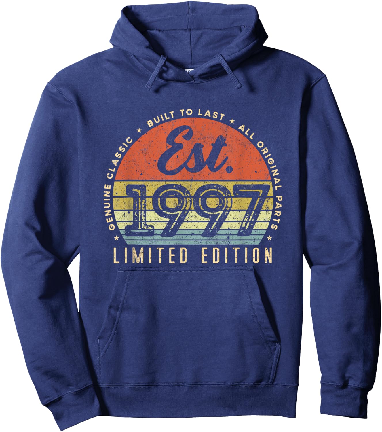 Est 1997 Vintage Edition Classic Born in 1997 Retro Birthday Hoodie - Hoodie | Navy