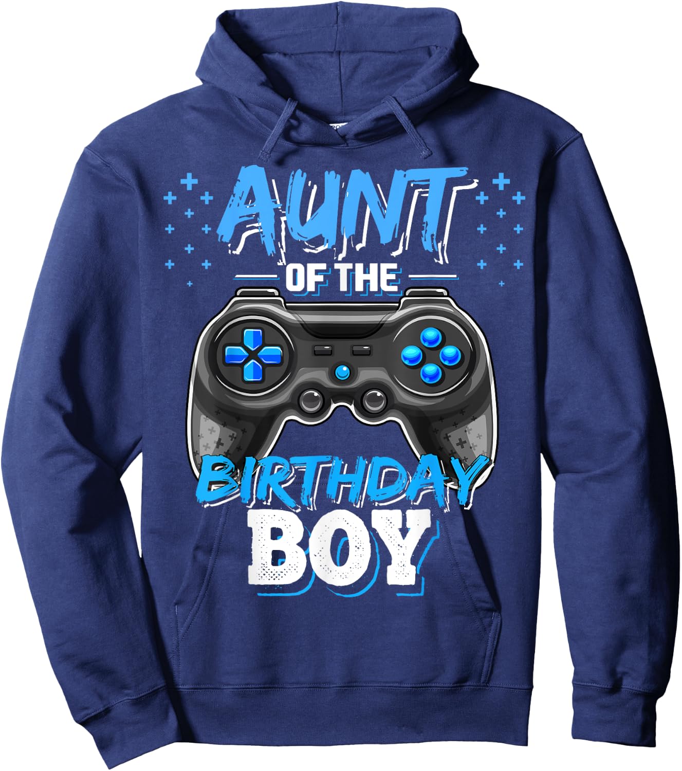 Aunt of the Birthday Boy Matching Video Game Birthday Gift Hoodie - Hoodie | Navy