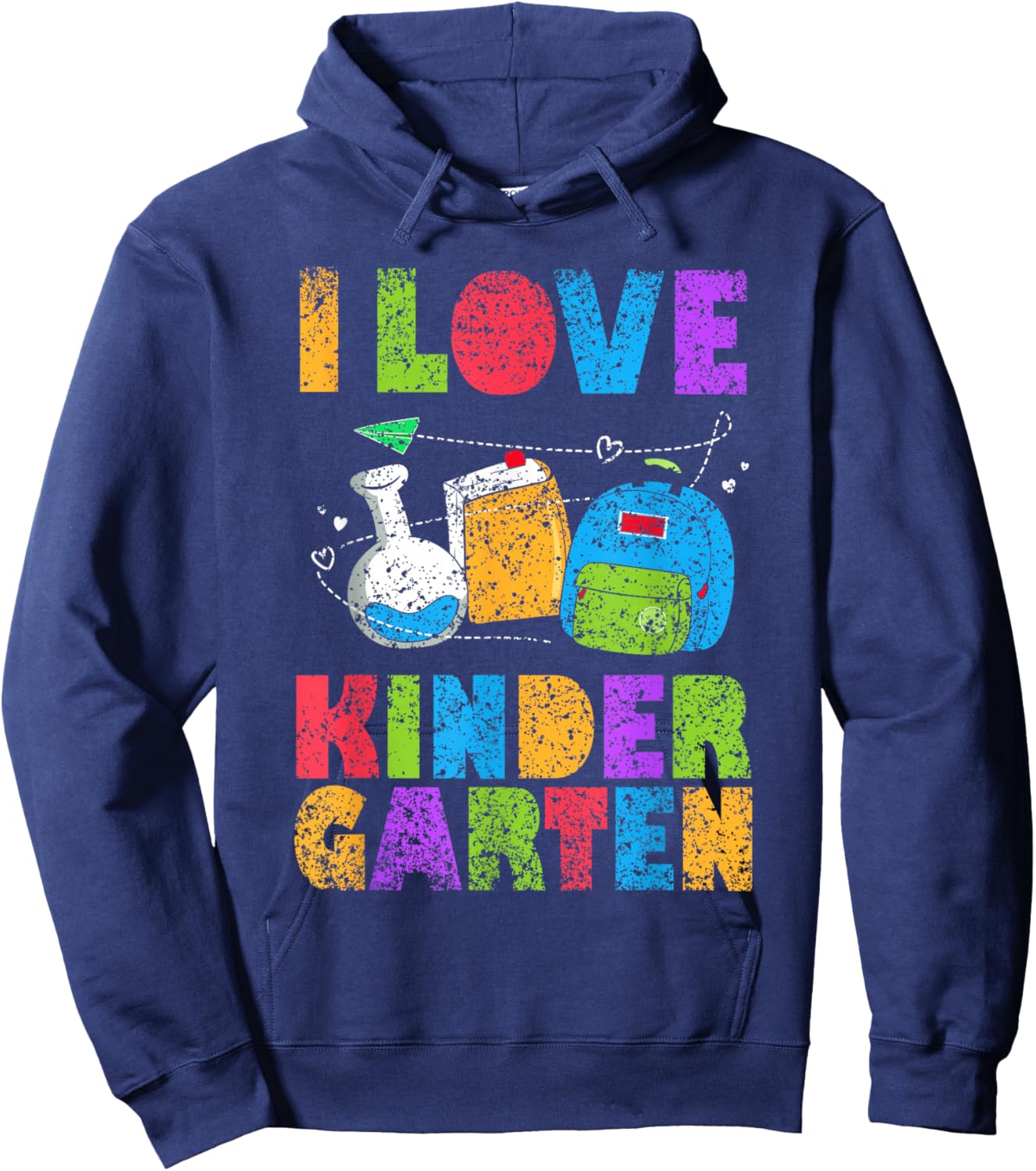 Ich Liebe Den Kindergarten Children's Boys Nursery Hoodie - Hoodie | Navy