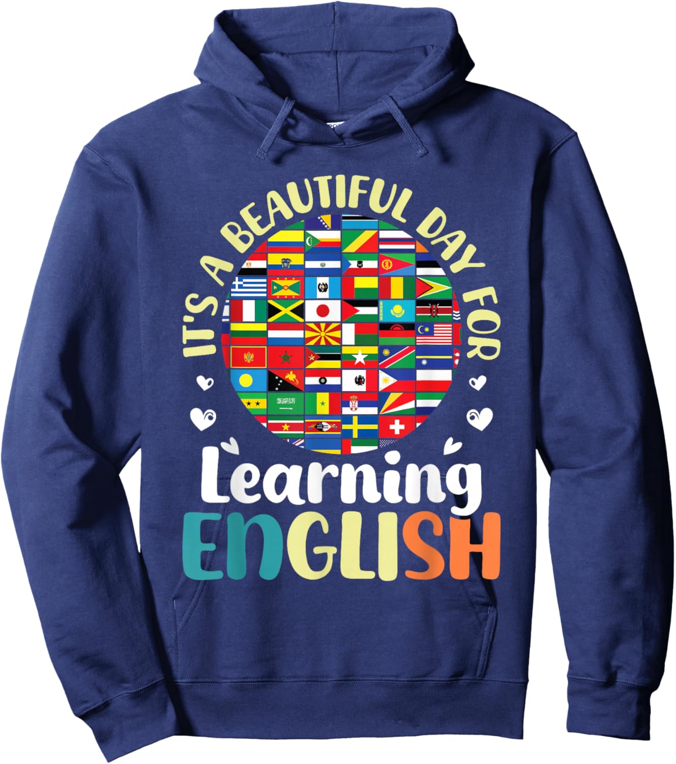 ELL Teacher Outfits for English Language ELL Teacher Hoodie - Hoodie | Navy