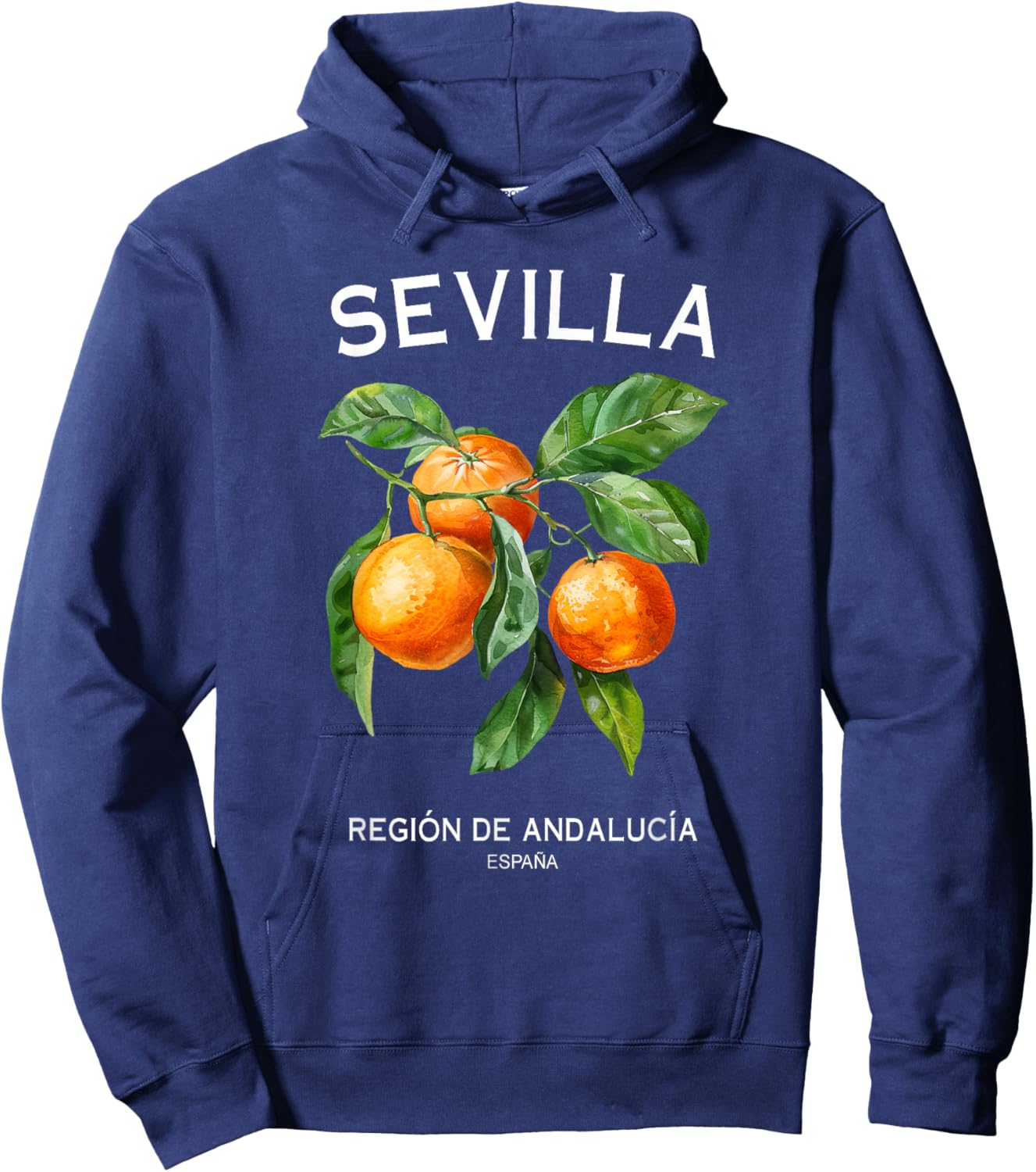 Sevilla Orange Art Spanish Fruit Lover Spain Andalusia Hoodie - Hoodie | Navy