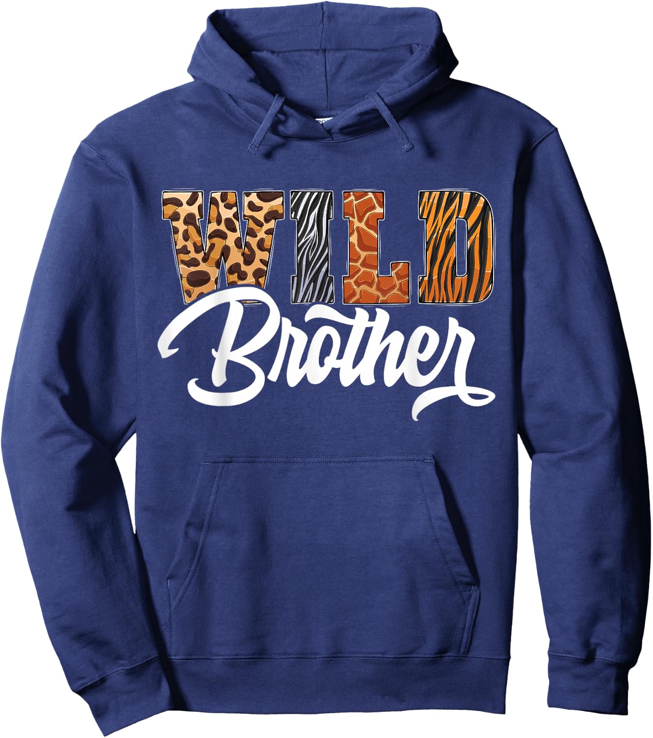 Wild Brother Zoo Born Wild Birthday Safari Jungle Hoodie - Hoodie | Navy