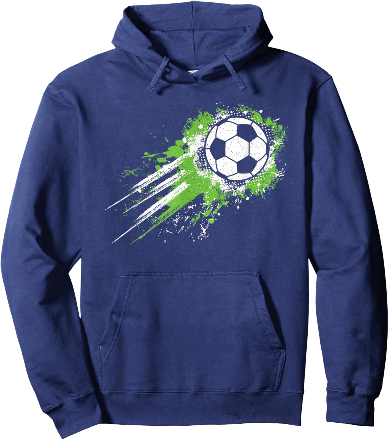 Soccer Ball Vintage Soccer Player Men Boys Kids Hoodie - Hoodie | Navy
