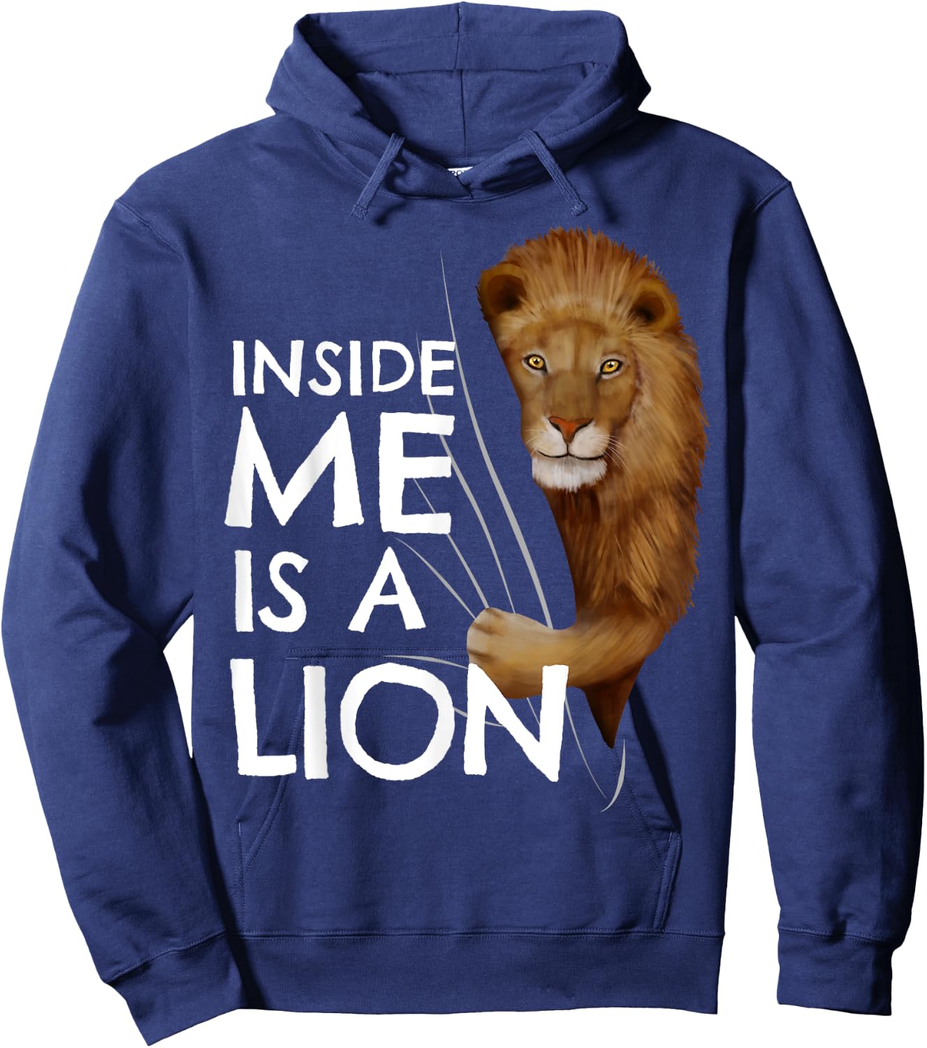 Lion Inside Me Clothes Funny Kids Gift Lion Hoodie - Hoodie | Navy