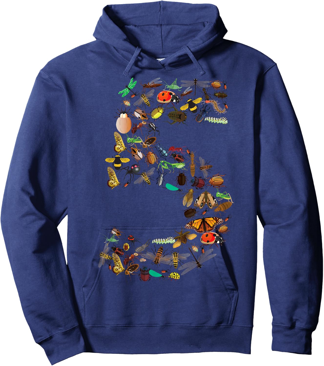 Funny Bugs 5th Birthday Gift | Cute 5 Years Old Boy Girl Kid Hoodie - Hoodie | Navy