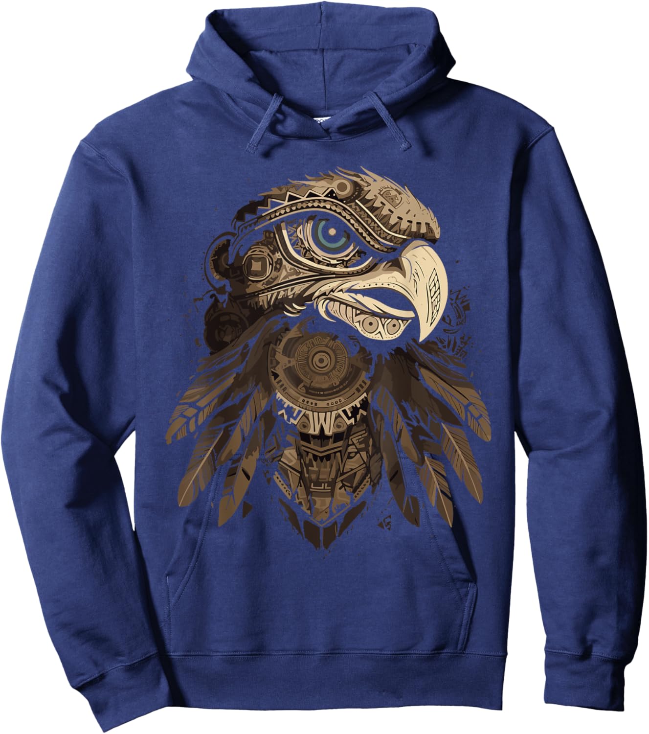 Aztec Eagle Head Calabera Azteca Aztec Inca Maya Culture Art Hoodie - Hoodie | Navy