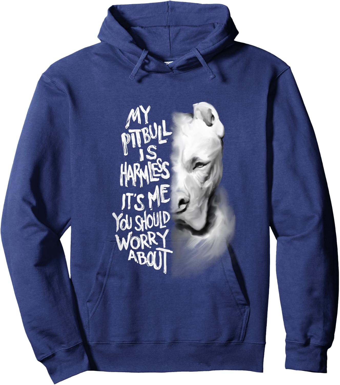 My Pitbull is Harmless Quote Dog Items Owner Small Hoodie - Hoodie | Navy
