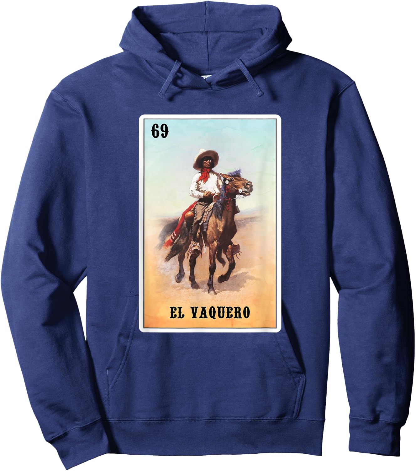 Vintage Mexican El Vaquero - Mexico Rodeo Cowboy Hoodie - Hoodie | Navy