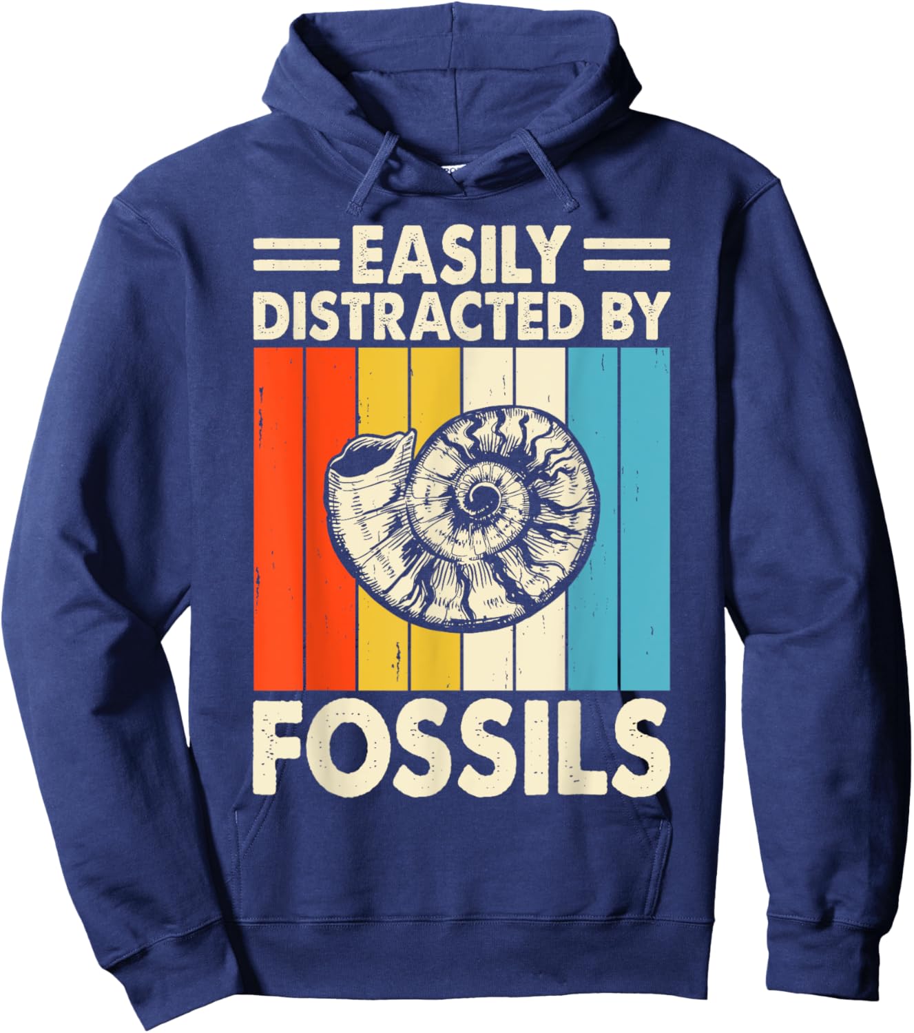 Easily Distracted By Fossils Hoodie - Hoodie | Navy