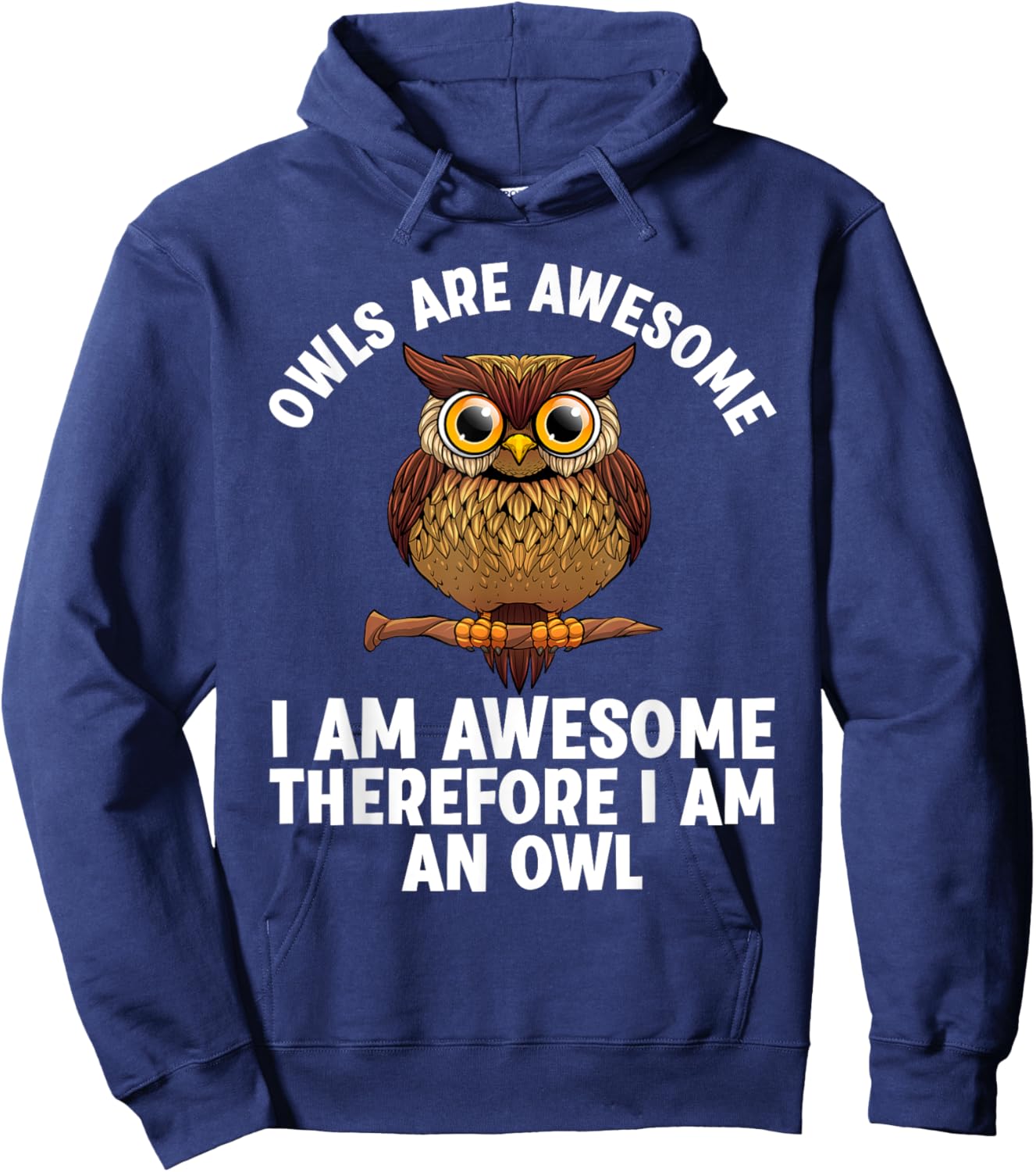 Funny Owl Design Women Night Owl Animal Owl Lover , Small, Black Hoodie - Hoodie | Navy