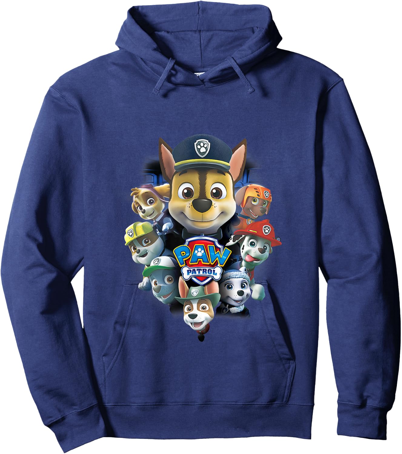 Paw Patrol Chase, Marshall, and Rubble Hoodie - Hoodie | Navy