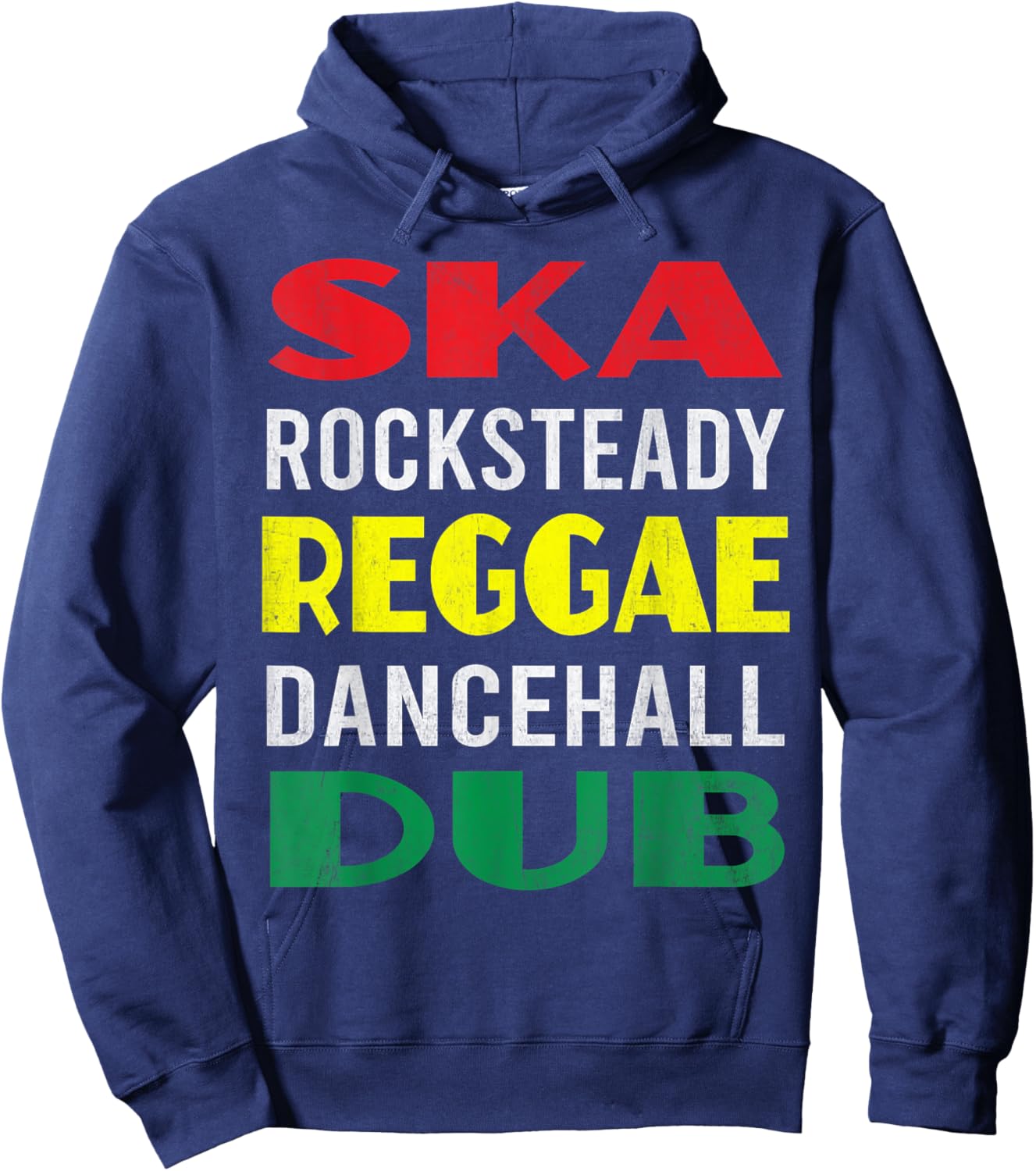 Reggae Dub Ska Rocksteady Dancehall Dub Lover Fan Rasta Cool Hoodie - Hoodie | Navy