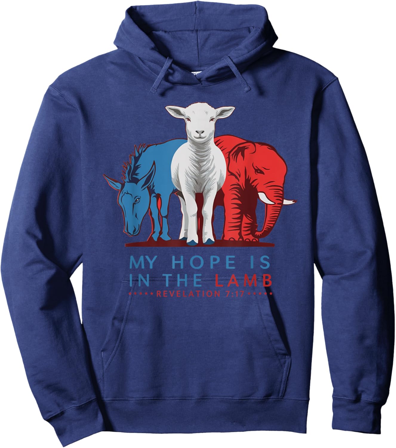 My Hope Is In The Lamb, Christian Political, Jesus 2024 Hoodie - Hoodie | Navy