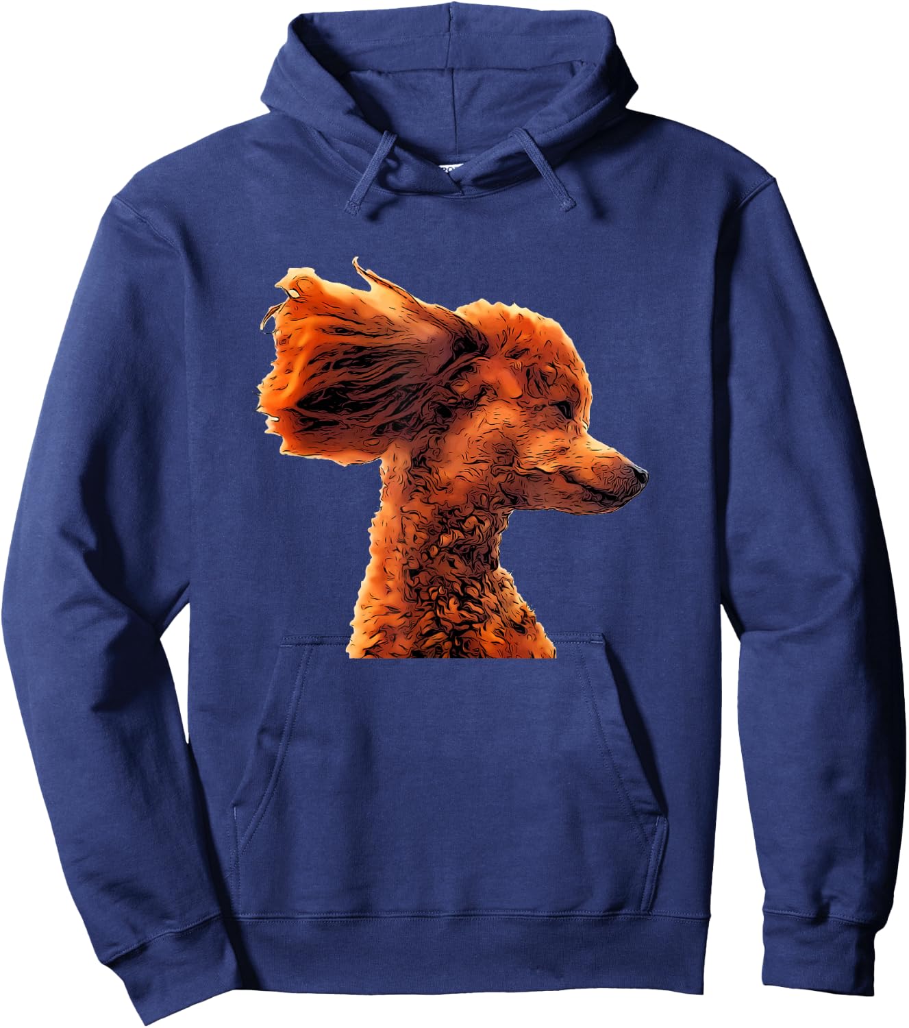 An adorable apricot poodle with flying ears! Cute! Hoodie - Hoodie | Navy