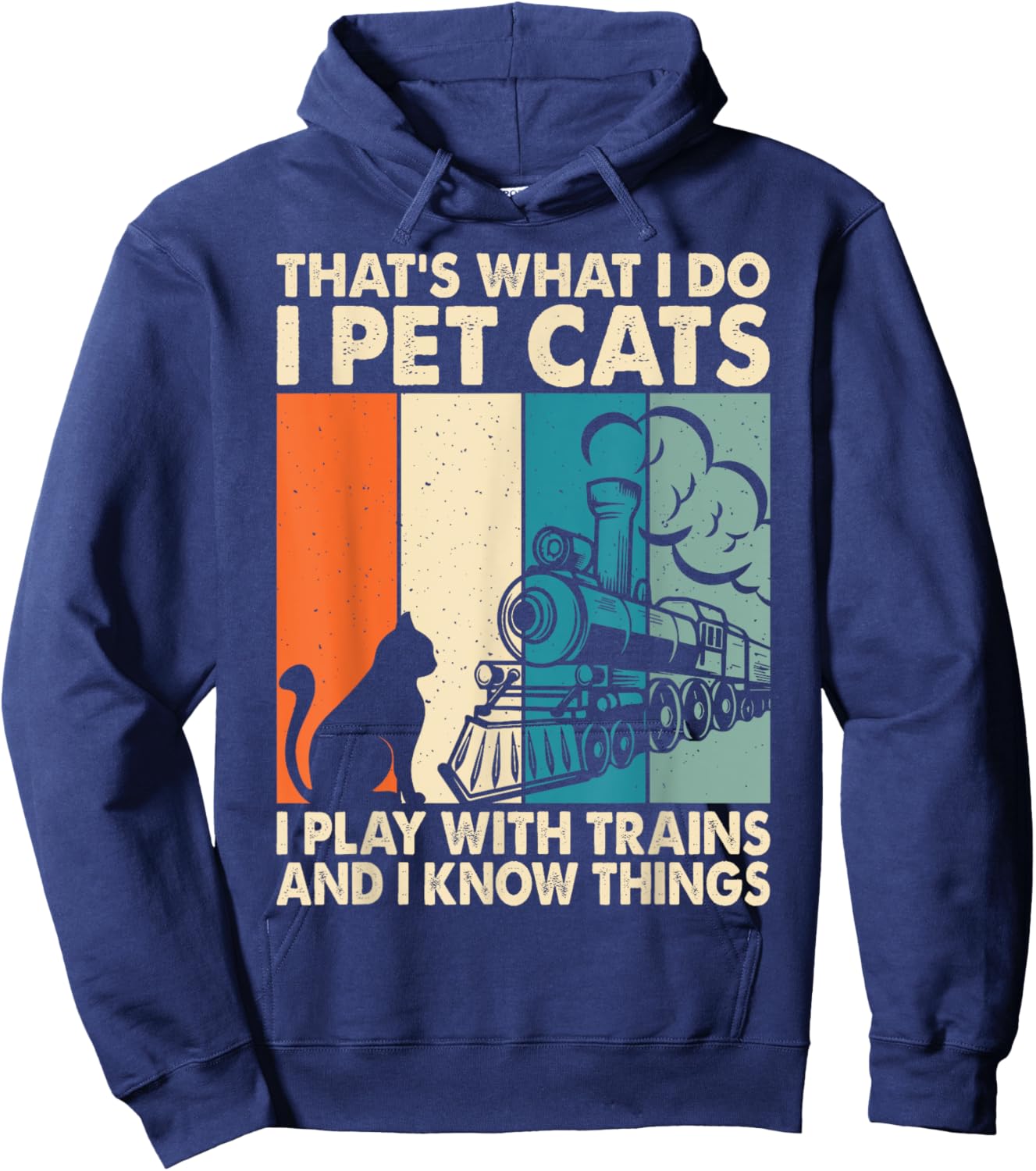 Funny Train & Railroad Gifts And Clothing x -Adults Train-Themed , Black, Small Hoodie - Hoodie | Navy