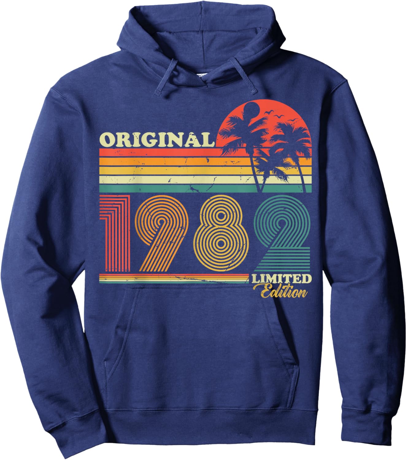 1982 Jahrgang Geburtstag Retro Vintage Herren Damen 40 Jahre Hoodie - Hoodie | Navy