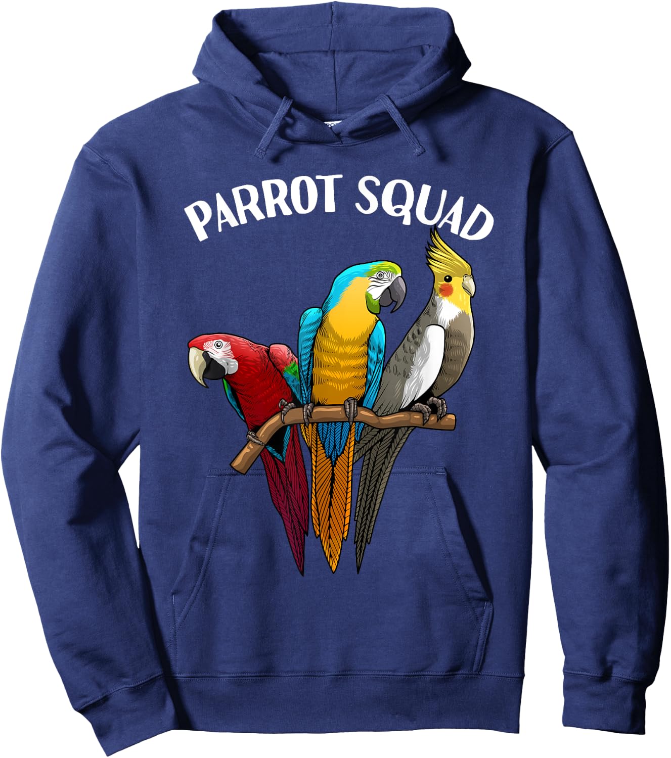 Cool Parrot Design Women Bird Tropical Parrot Lover Hoodie - Hoodie | Navy