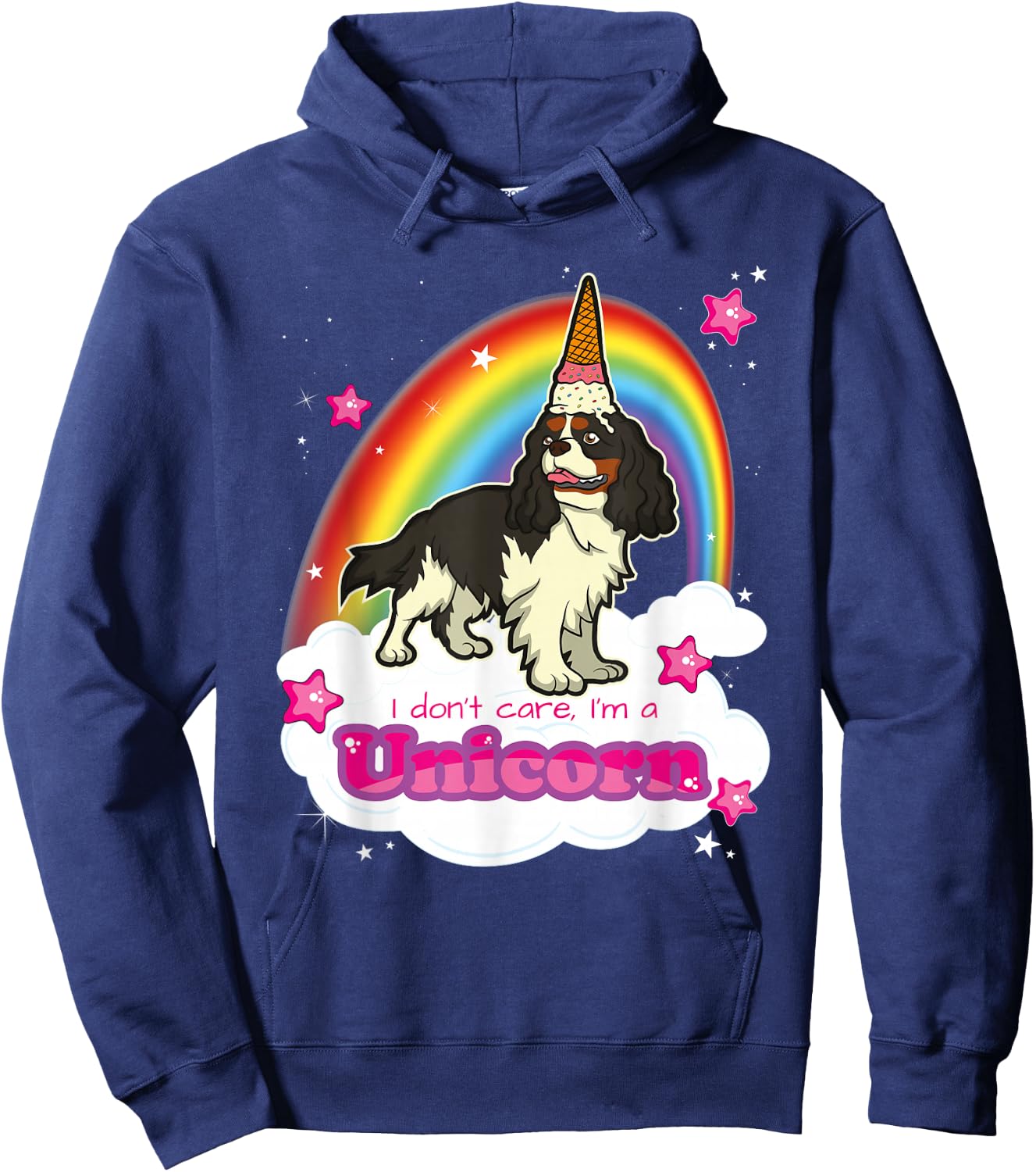 Cavalier King Charles Spaniel Dog Hoodie - Hoodie | Navy