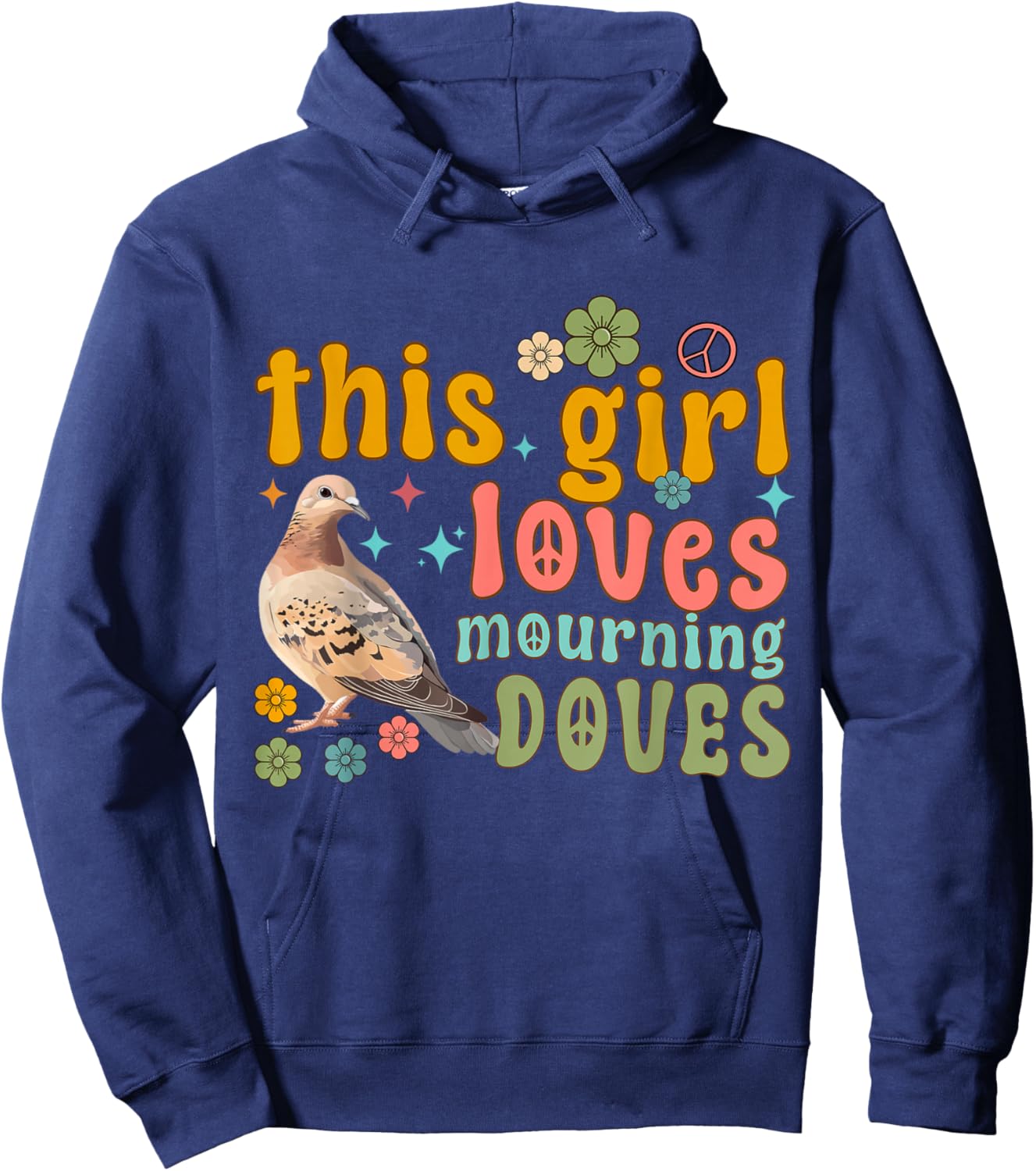 Mourning Dove Bird Lover Women Daughter Girl Turtle Dove Hoodie - Hoodie | Navy