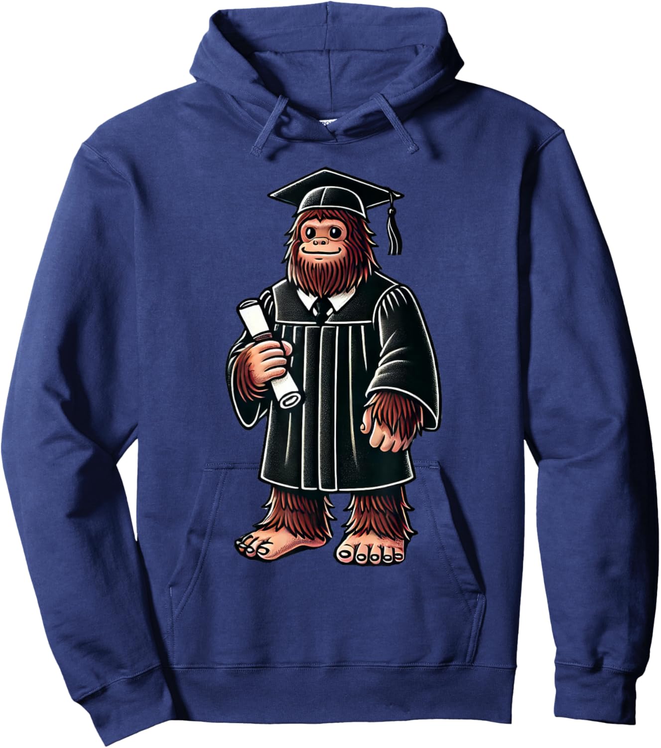 Cute Bigfoot Sasquatch Graduation Hoodie - Hoodie | Navy
