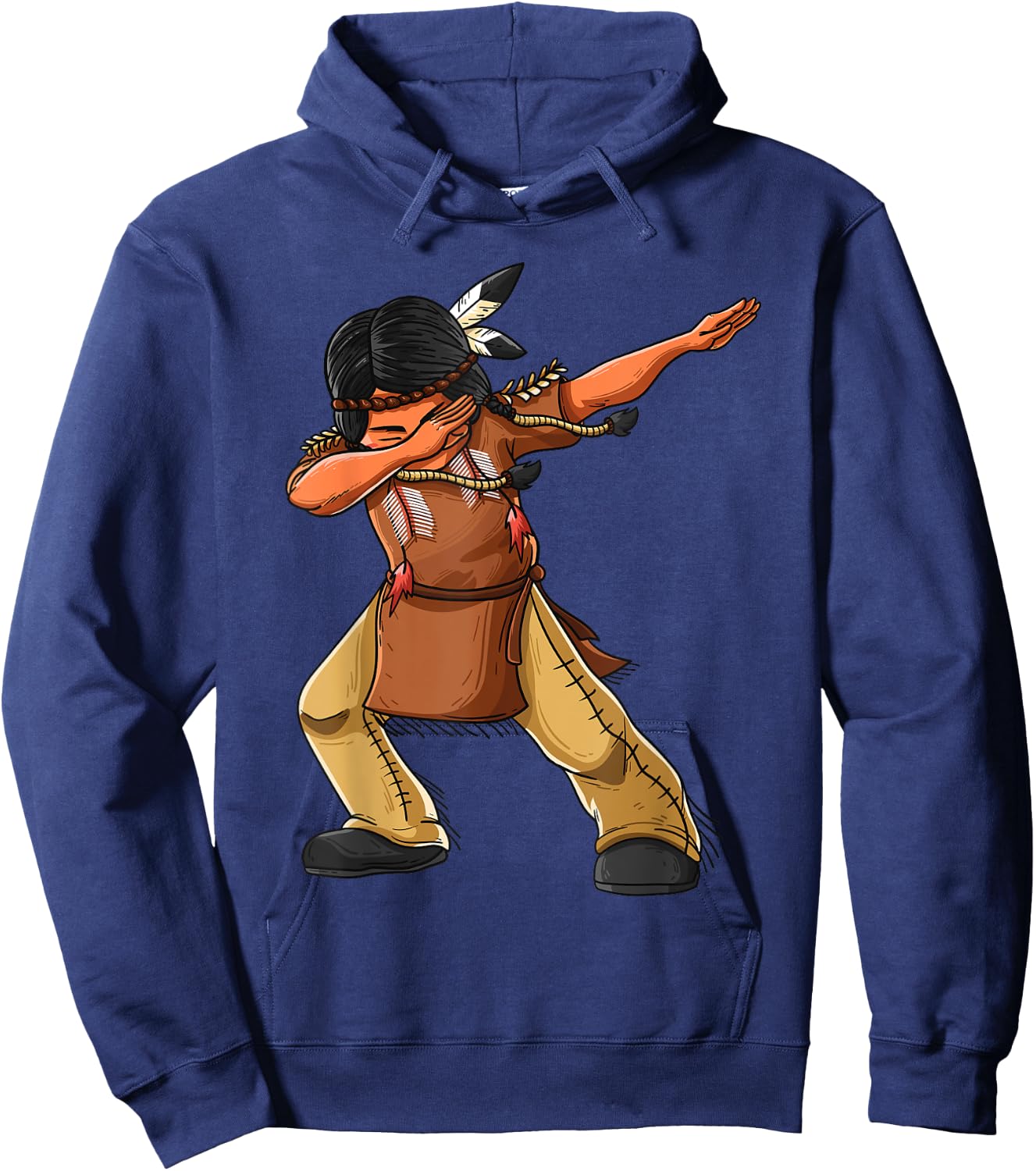 Dabbing Indian Funny Cute Native American Dance Dab Gift Hoodie - Hoodie | Navy