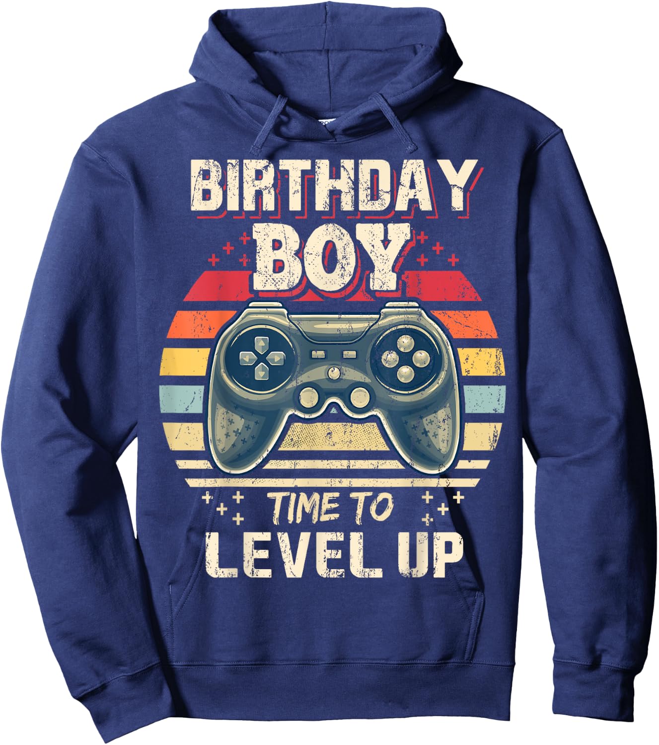 Birthday Boy Time to Level Up Video Game Birthday Gift Boys Hoodie - Hoodie | Navy