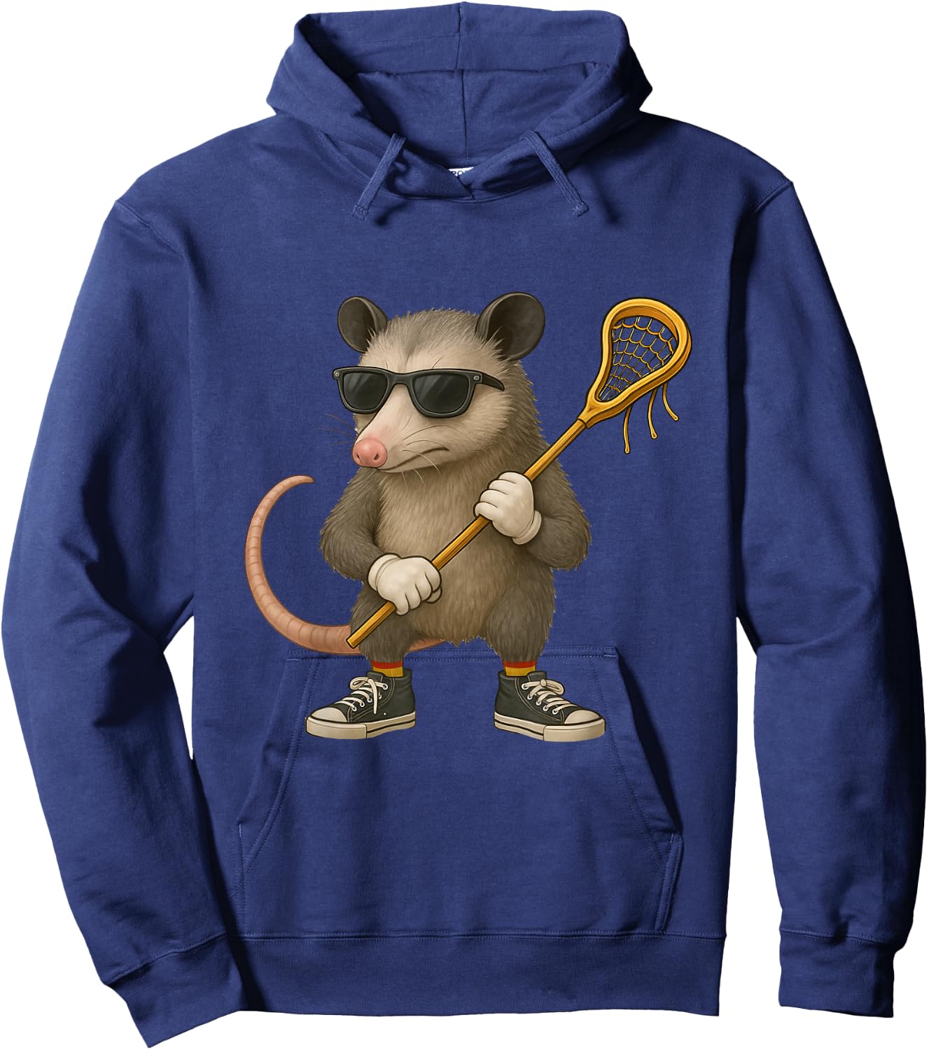 Funny Lacrosse LAX Possum Kids Men Women Lacrosse Player Hoodie - Hoodie | Navy