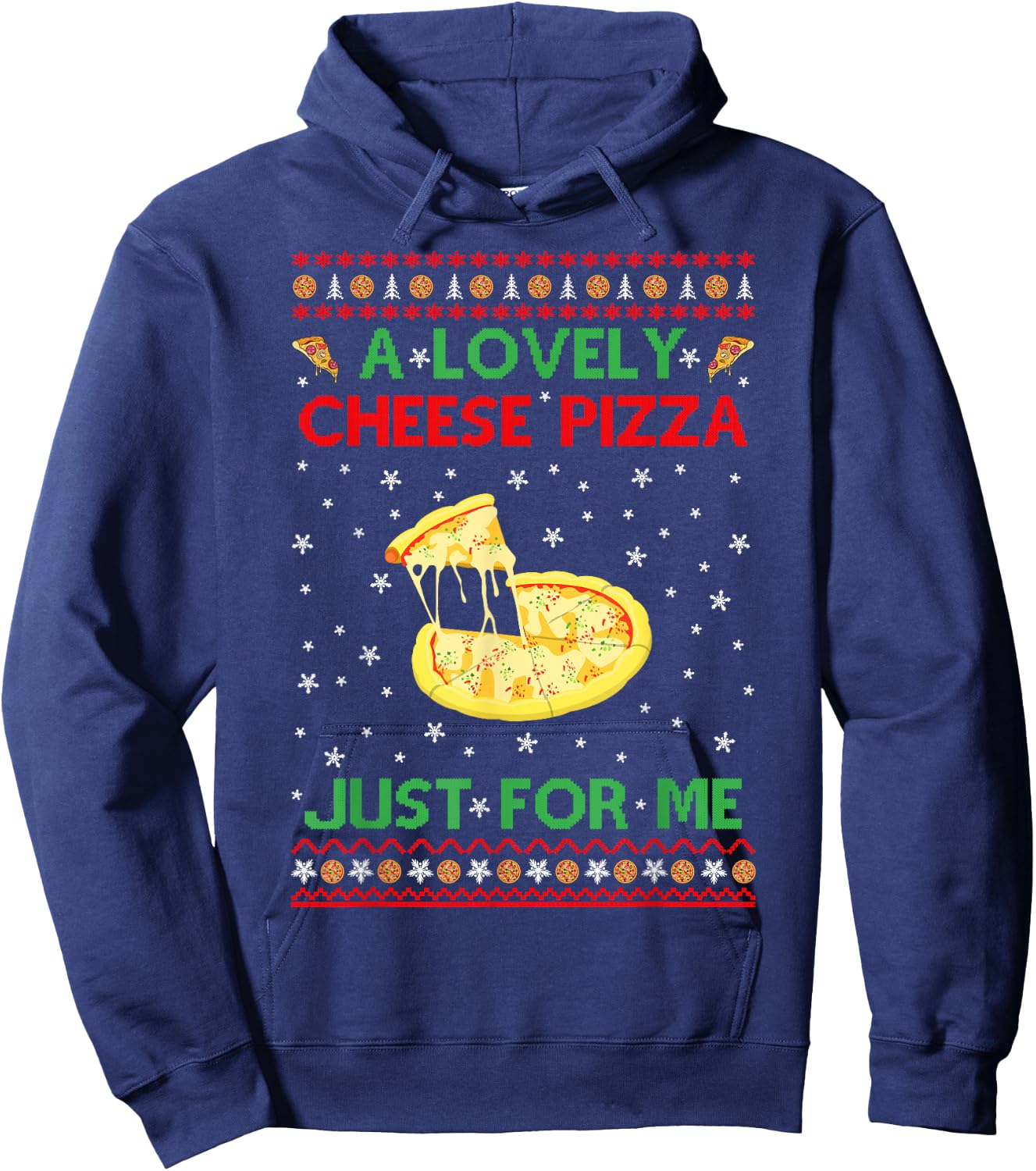 A Lovely Cheese Pizza Shirt Alone Funny Kevin X-Mas Home Hoodie - Hoodie | Navy