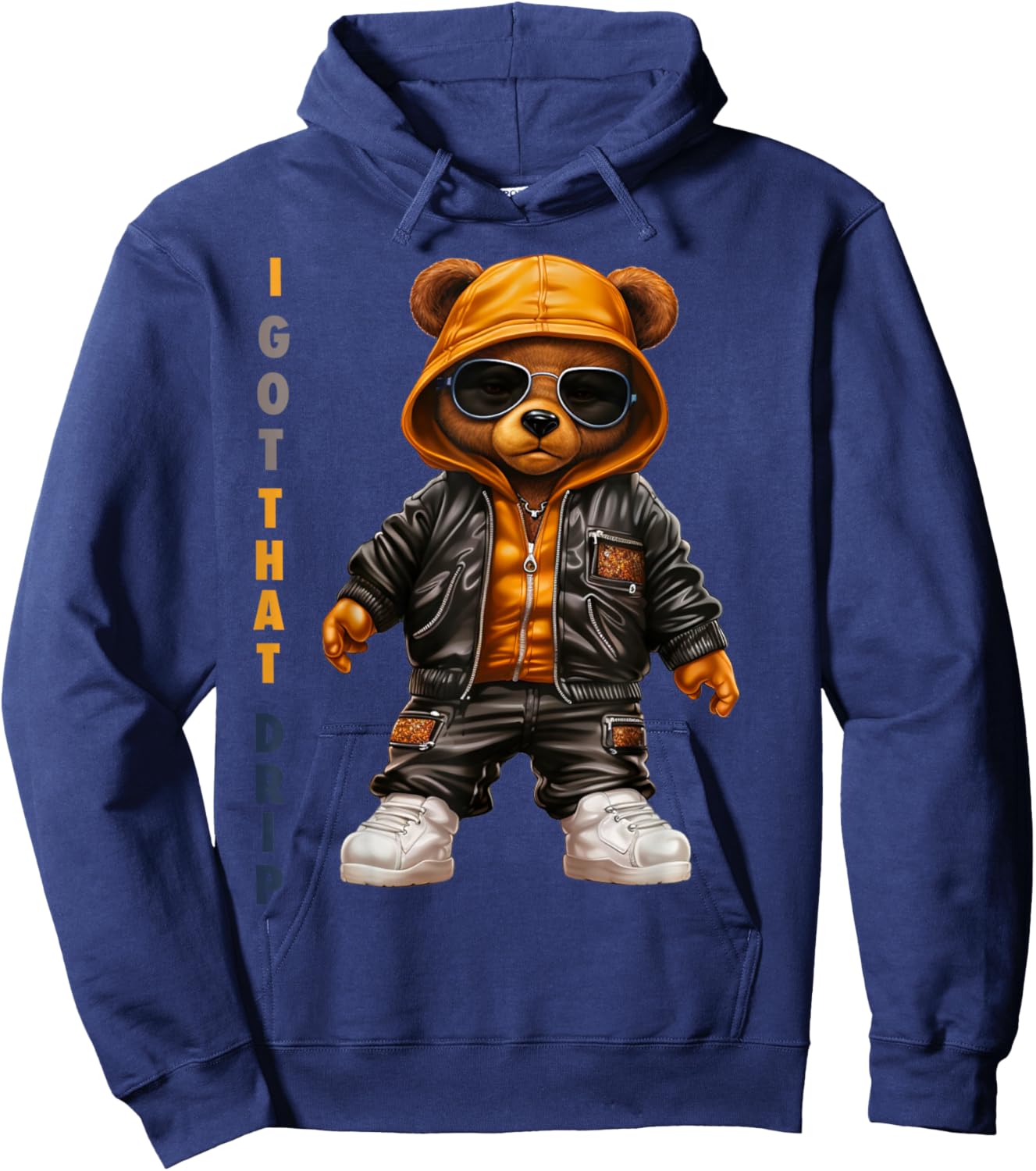 Brimis Feel the Drip Stylish I Got That Drip , Small, Black Hoodie - Hoodie | Navy