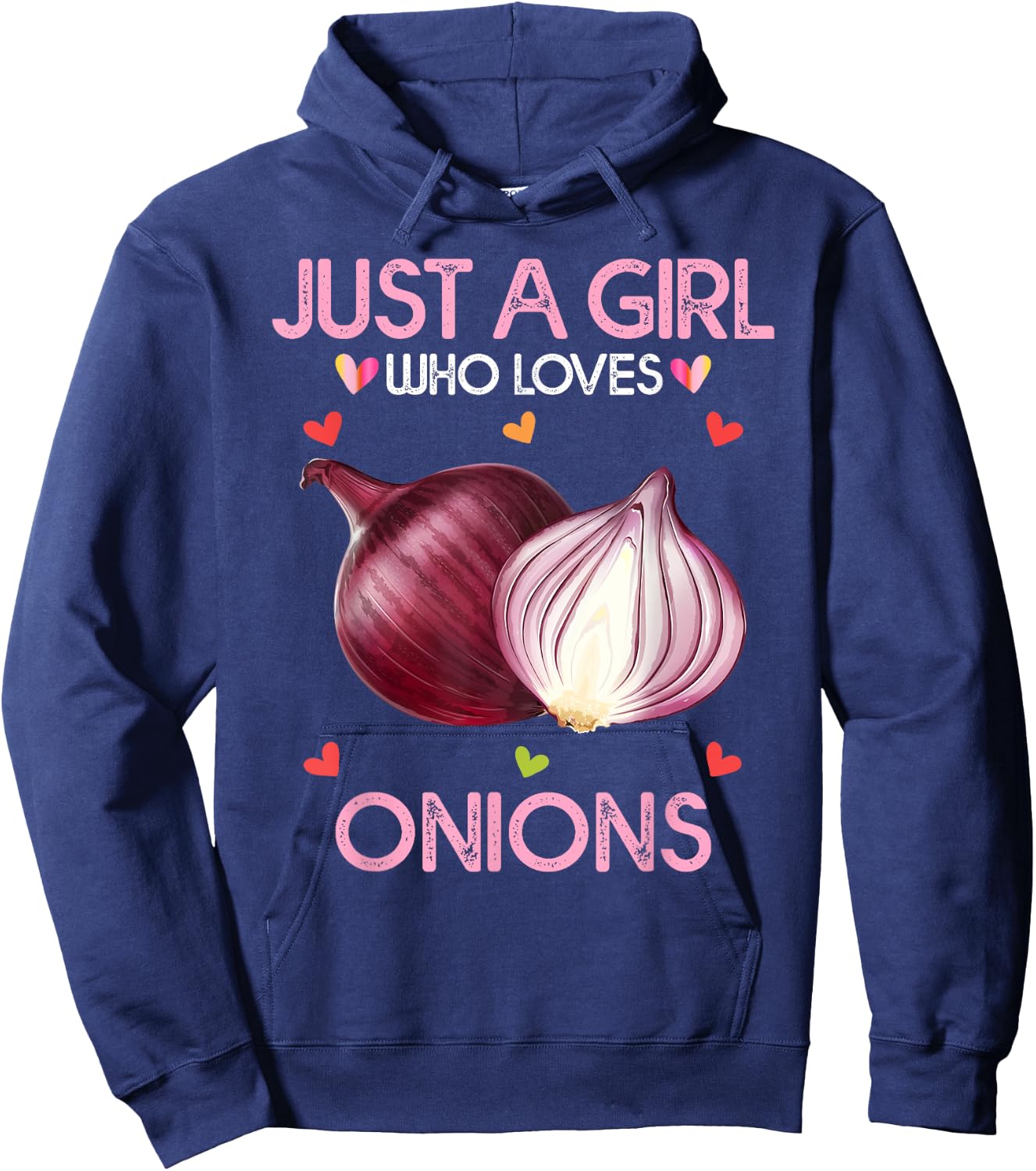 Onion Shirt Just A Girl Who Loves Onions Hoodie - Hoodie | Navy