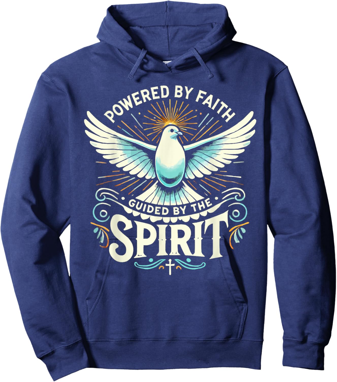 Holy Spirit I Love Jesus Christ Catholic Christian Faith Hoodie - Hoodie | Navy