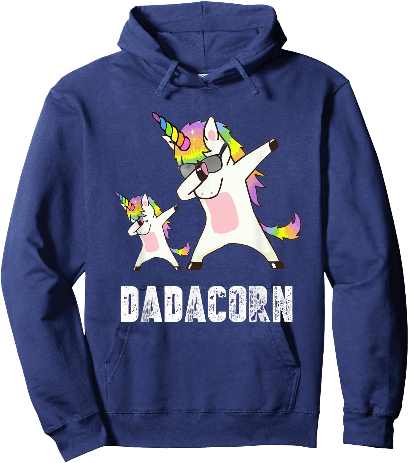 Dadacorn Shirt Unicorn Dad and Baby - Best Father Hoodie - Hoodie | Navy