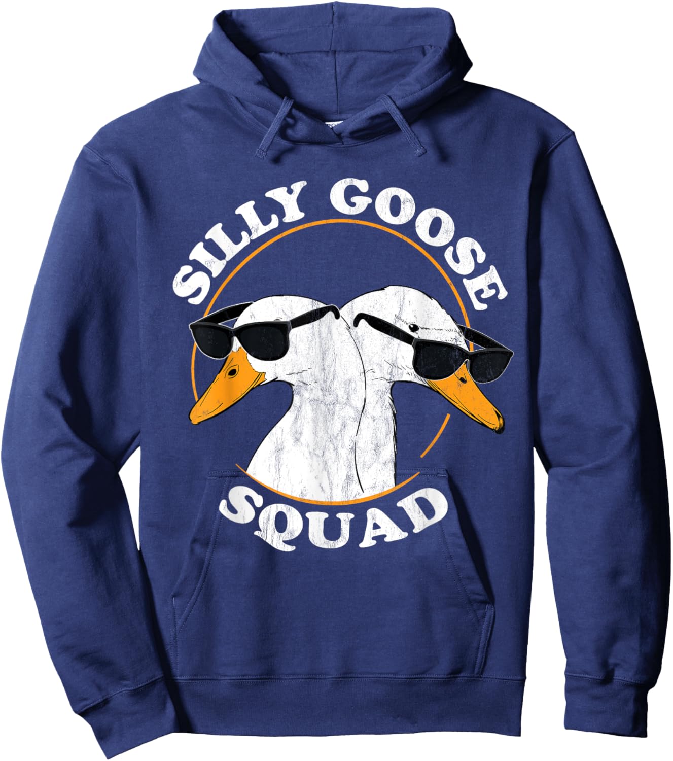 Silly Goose Squad Funny Goose Meme Cute Goose Trendy Design Hoodie - Hoodie | Navy