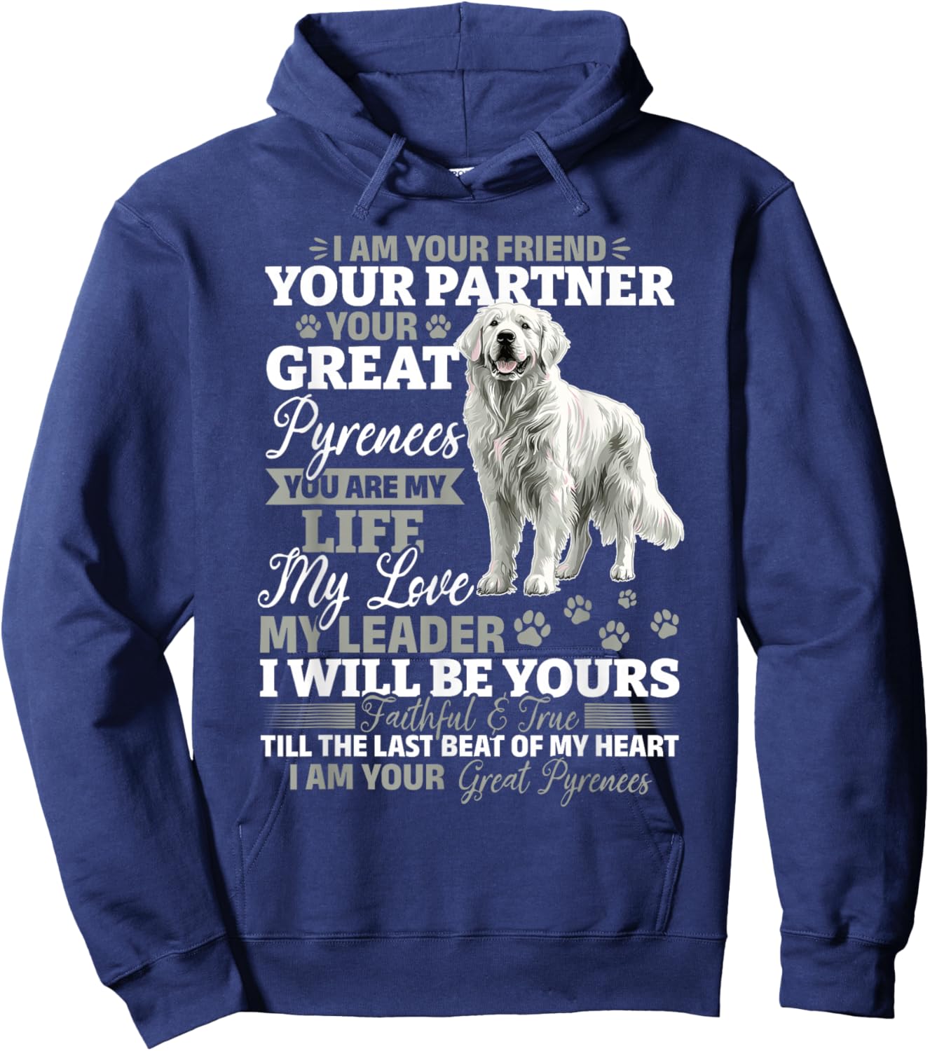 Great Pyrenees Dog Owner Hoodie - Hoodie | Navy