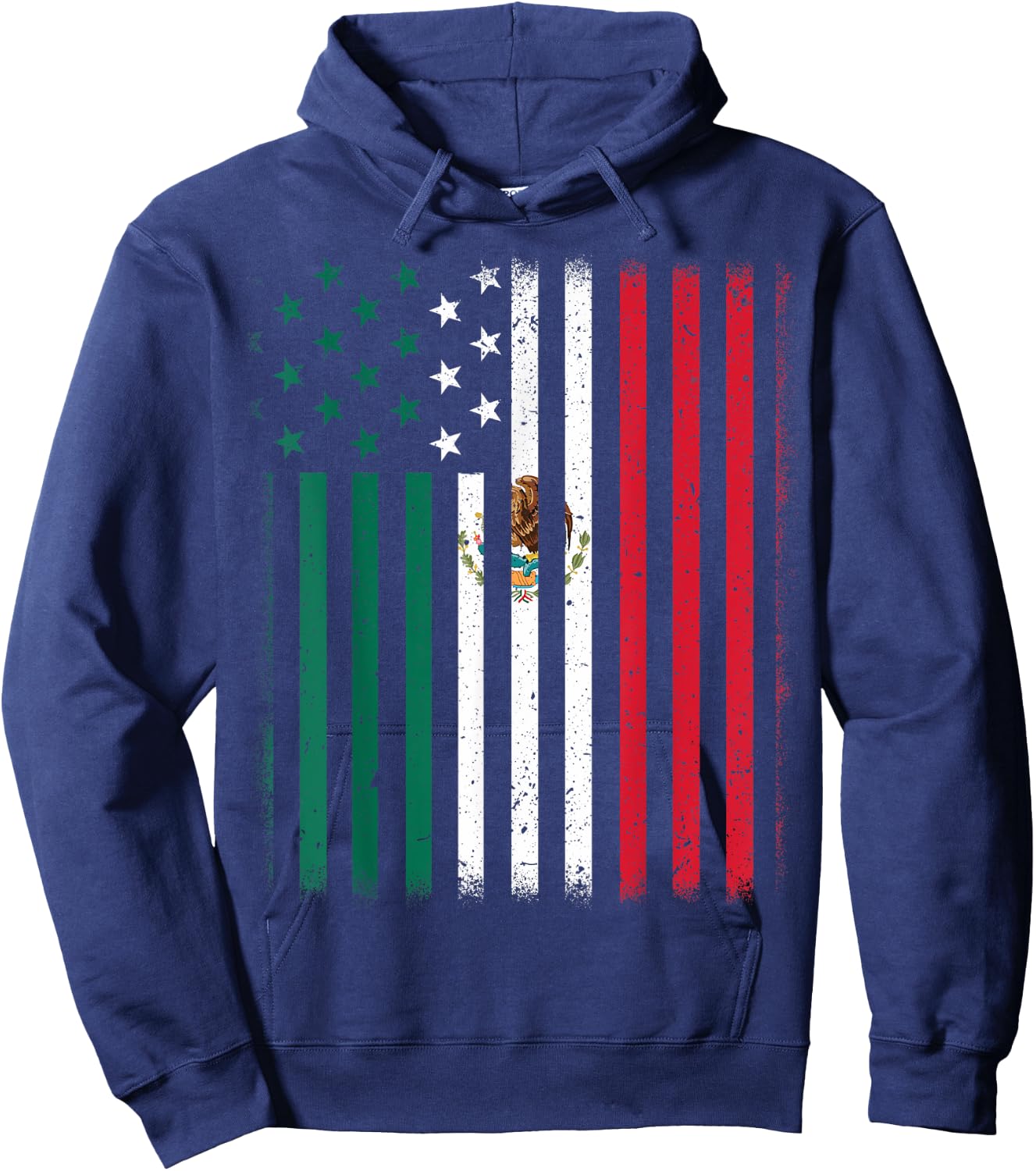 Mexican American Flag Kids Men Women Mexico Independence Day Hoodie - Hoodie | Navy