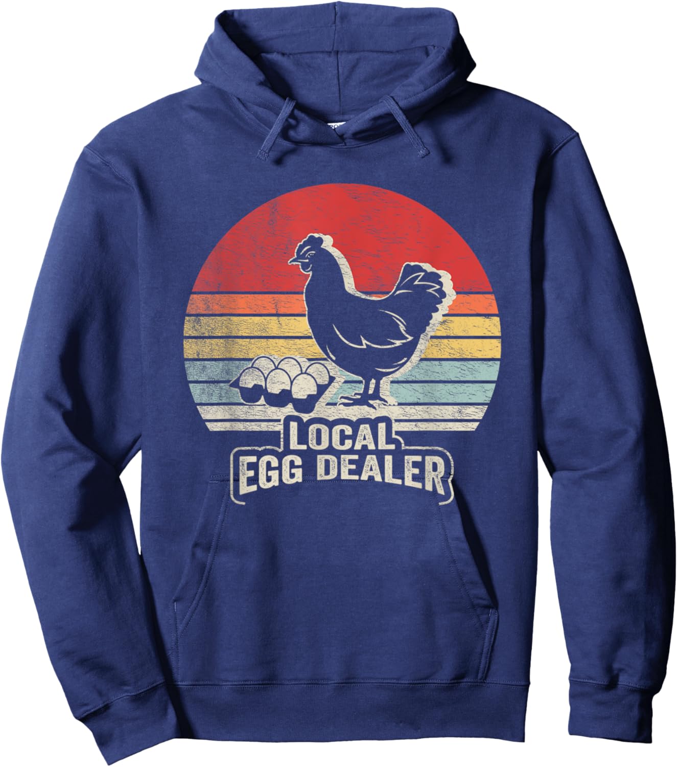 Farm Chicken Egg Shirt Funny Farmer Local Dealer Hoodie - Hoodie | Navy