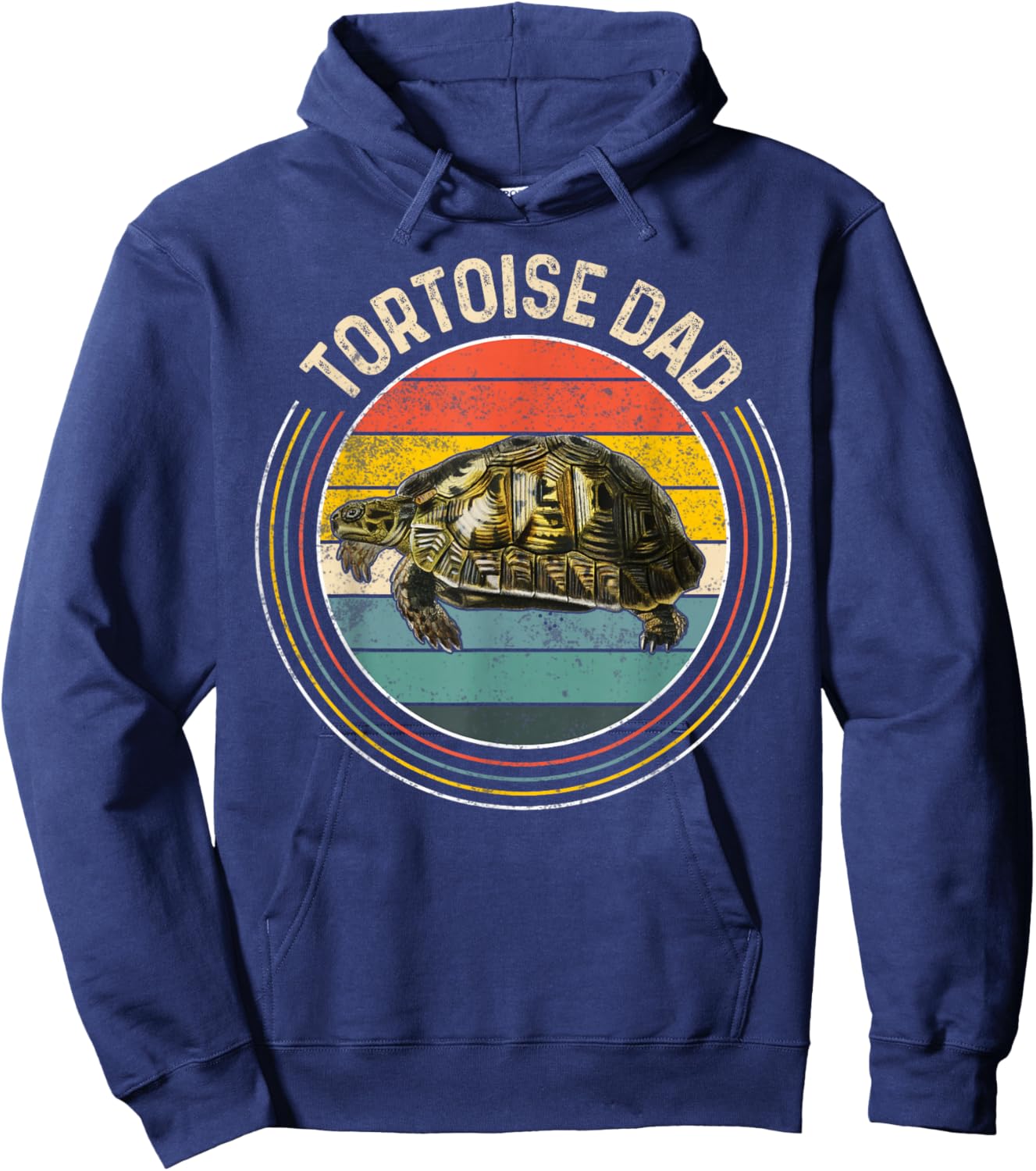 Funny Retro Tortoise Lovers - Tortoise Dad Hoodie - Hoodie | Navy