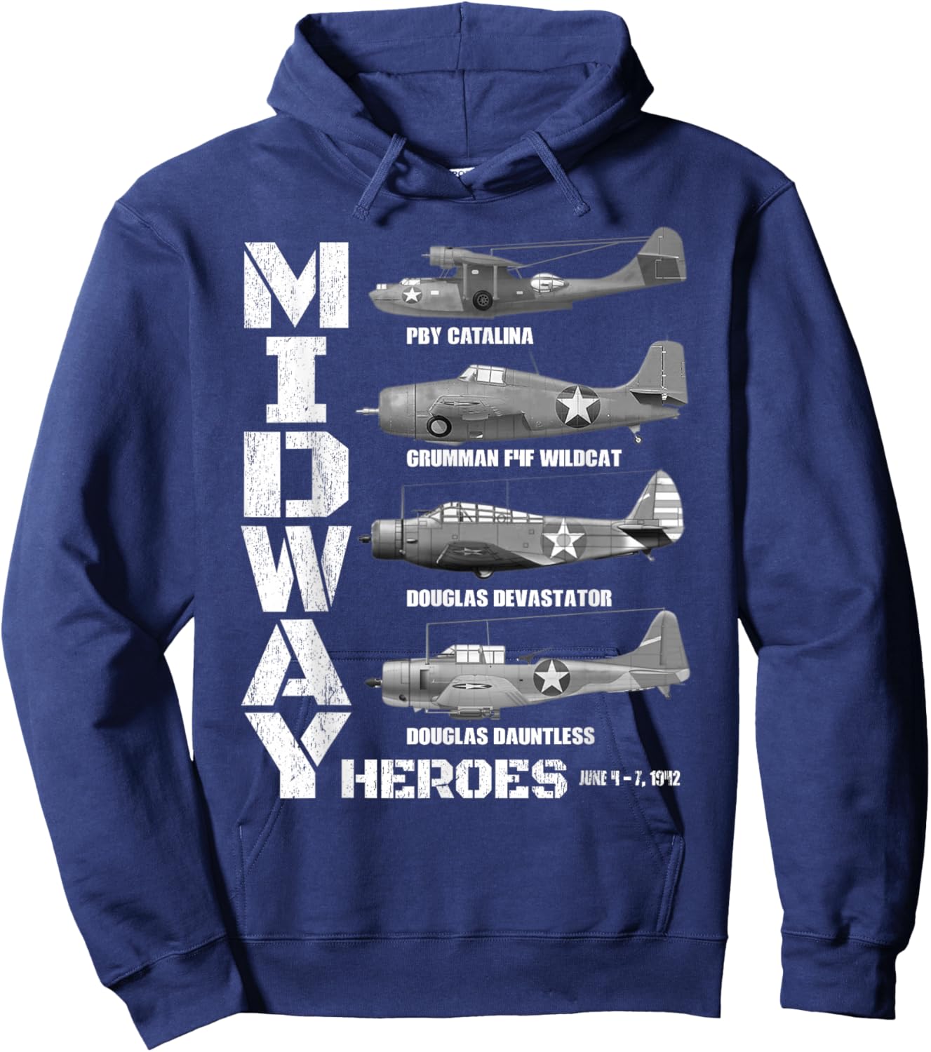 The Battle of Midway Plane Spotting American WW2 Planes Hoodie - Hoodie | Navy