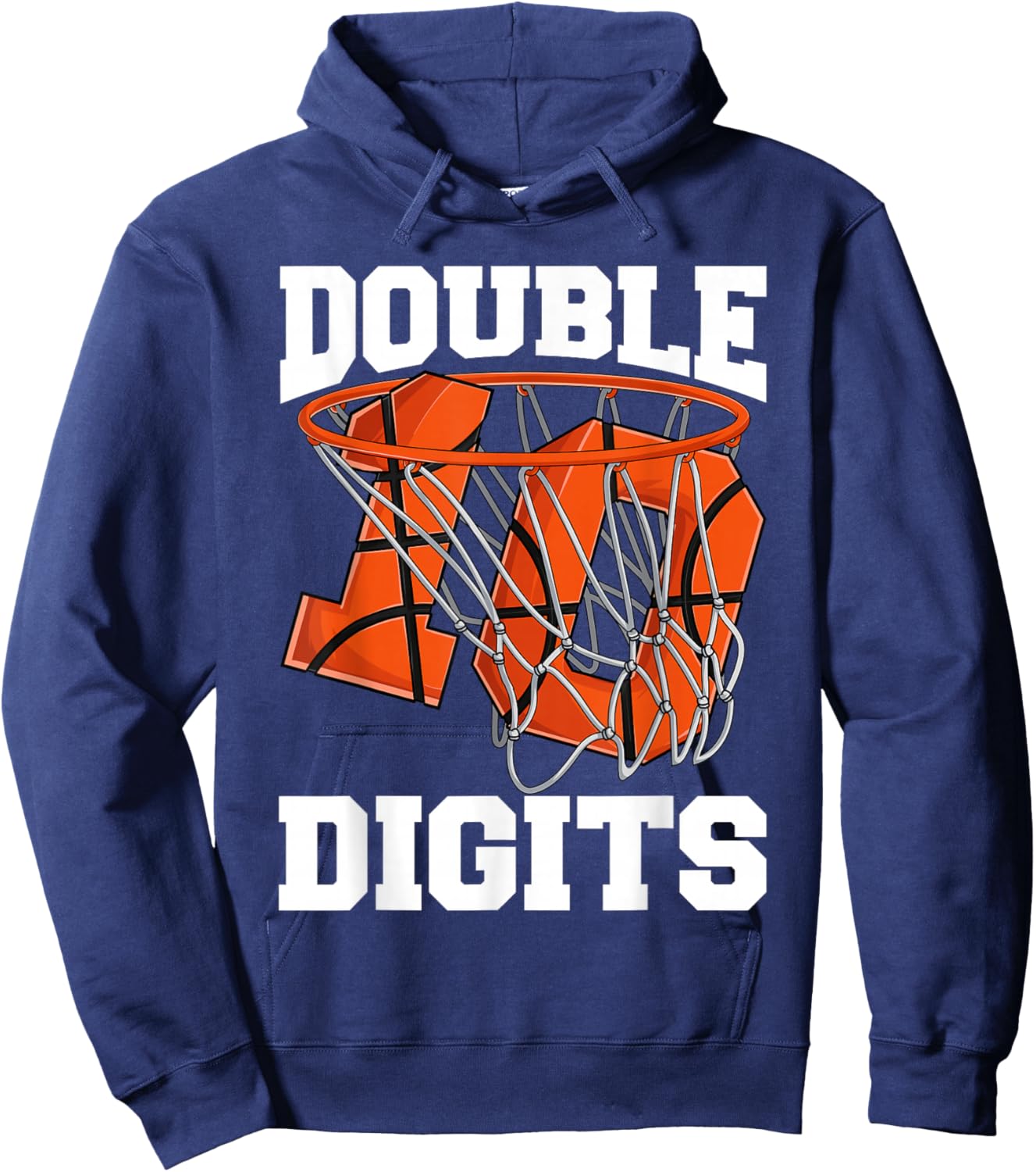 Basketball 10 Year Old Birthday Boy Shirt, Double Digits Hoodie - Hoodie | Navy
