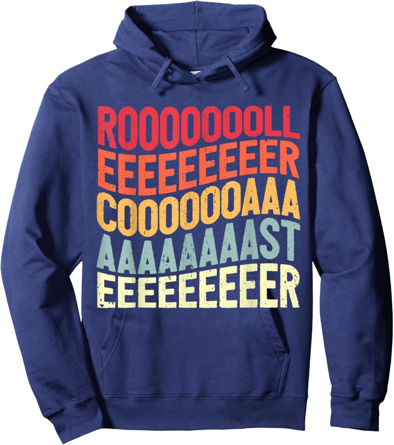 Vintage Rollercoaster I Screaming Roller Coaster Hoodie - Hoodie | Navy