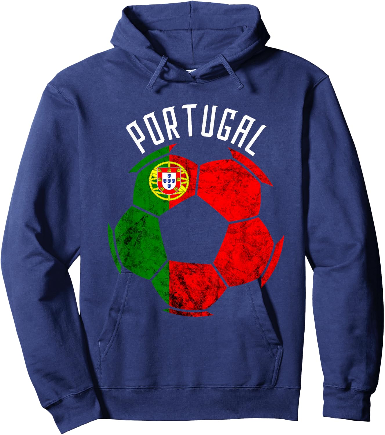 Portugal Flag Portuguese Pride Portuguese Soccer Player Ball Hoodie - Hoodie | Navy