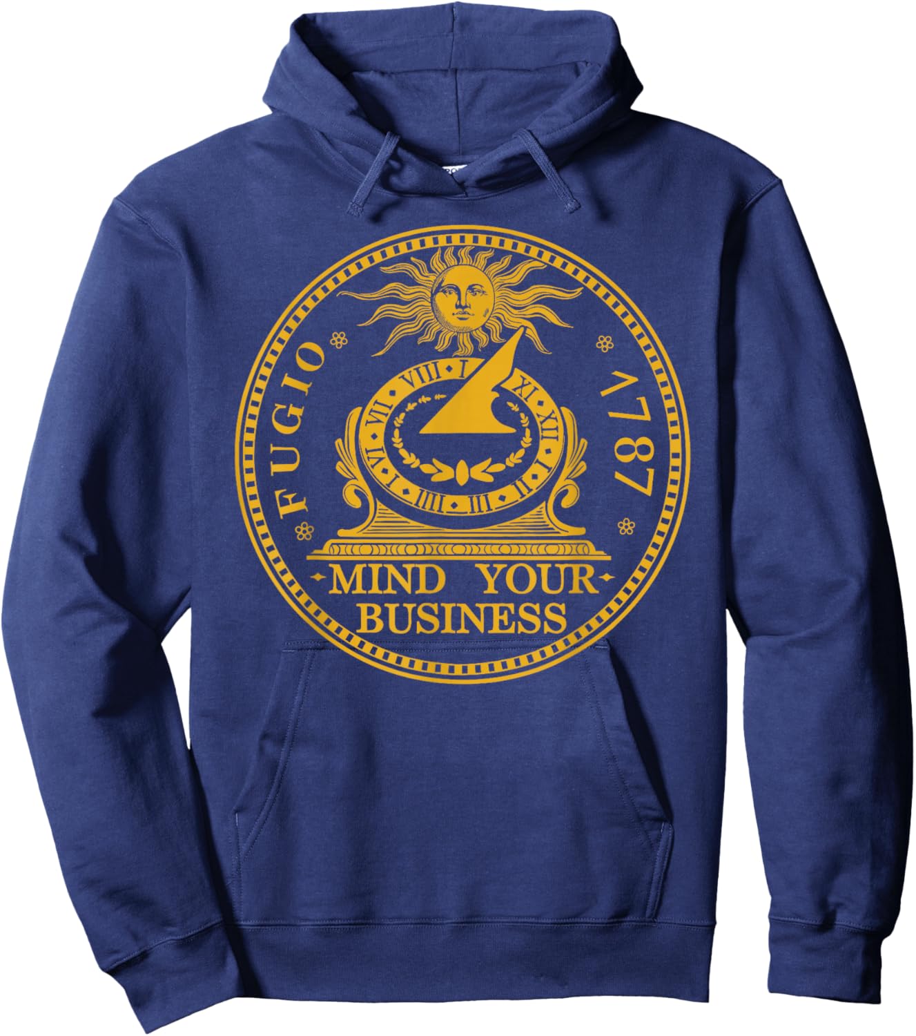 Fugio 1787 Cent Coin Mind Your Business United States Money Hoodie - Hoodie | Navy